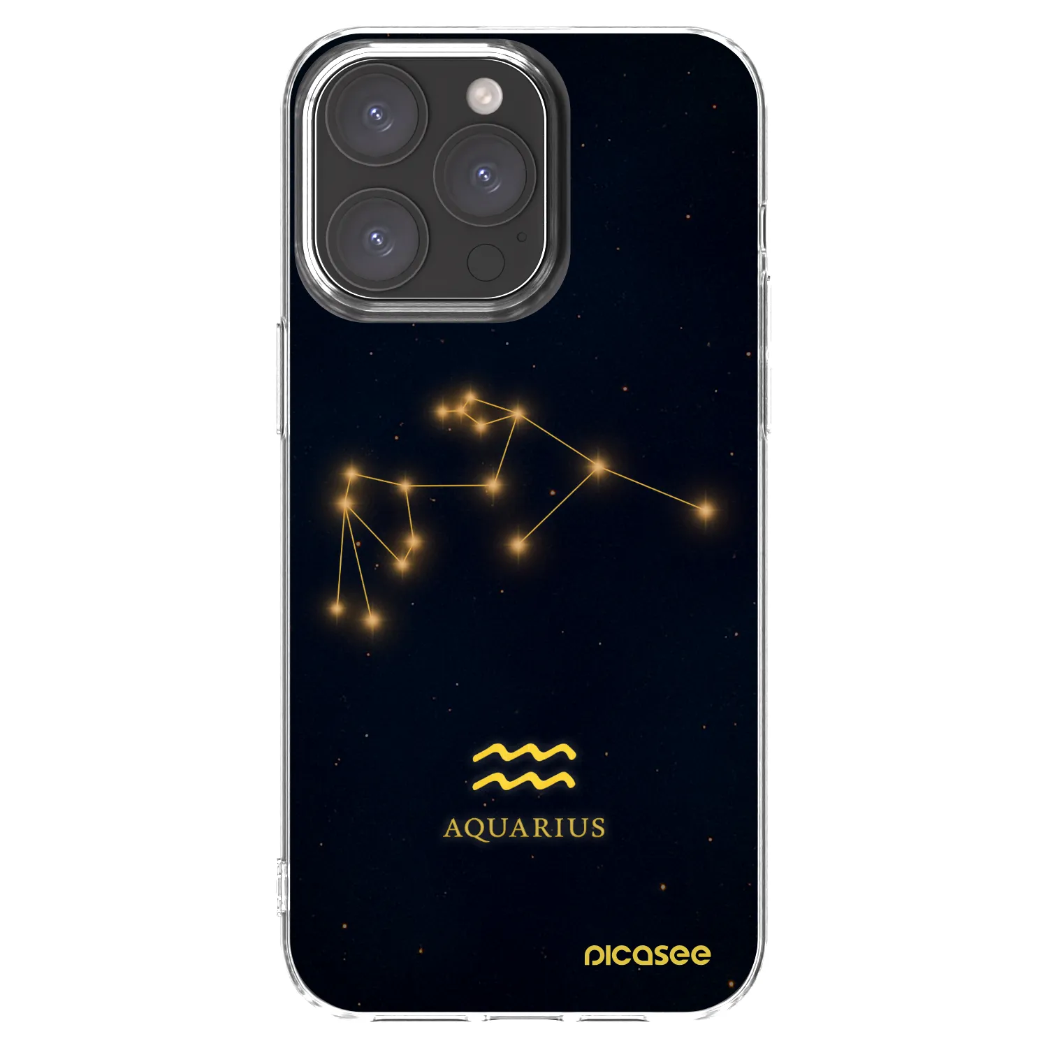 Picasee silikónový prehľadný obal pre Apple iPhone 15 Pro Max - AQUARIUS