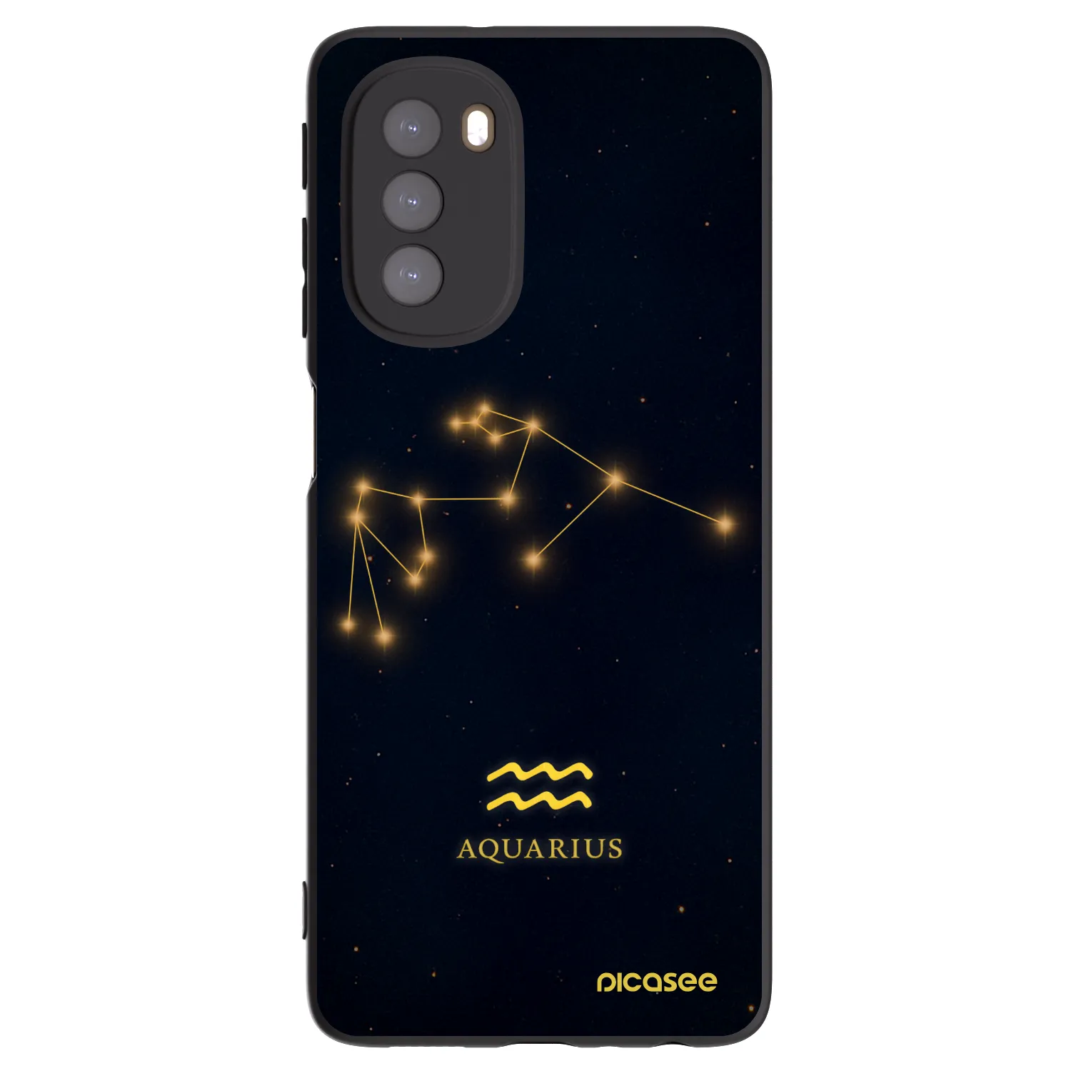 Picasee silikónový čierny obal pre Motorola Moto G51 - AQUARIUS