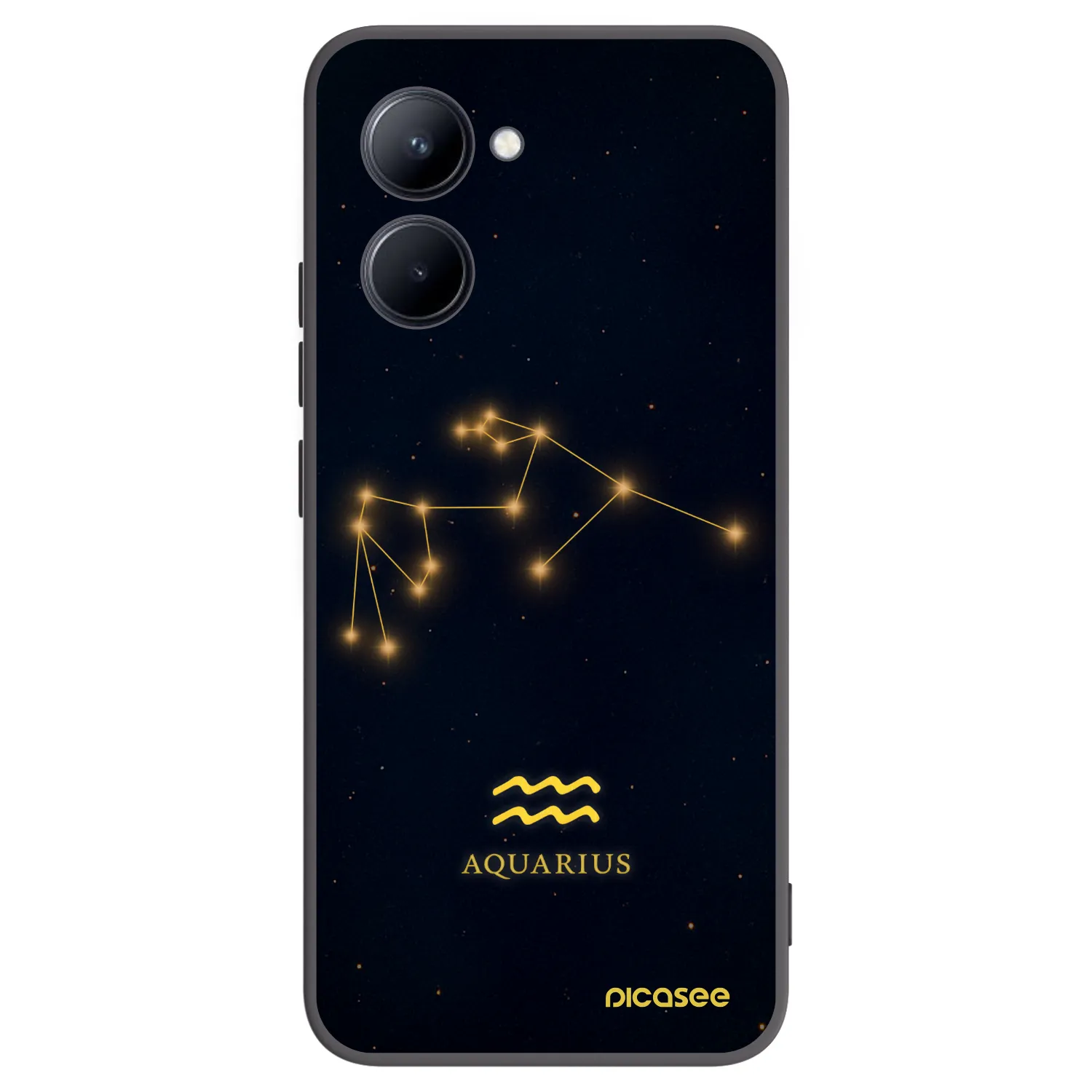 Picasee silikónový čierny obal pre Realme C33 (2023) - AQUARIUS