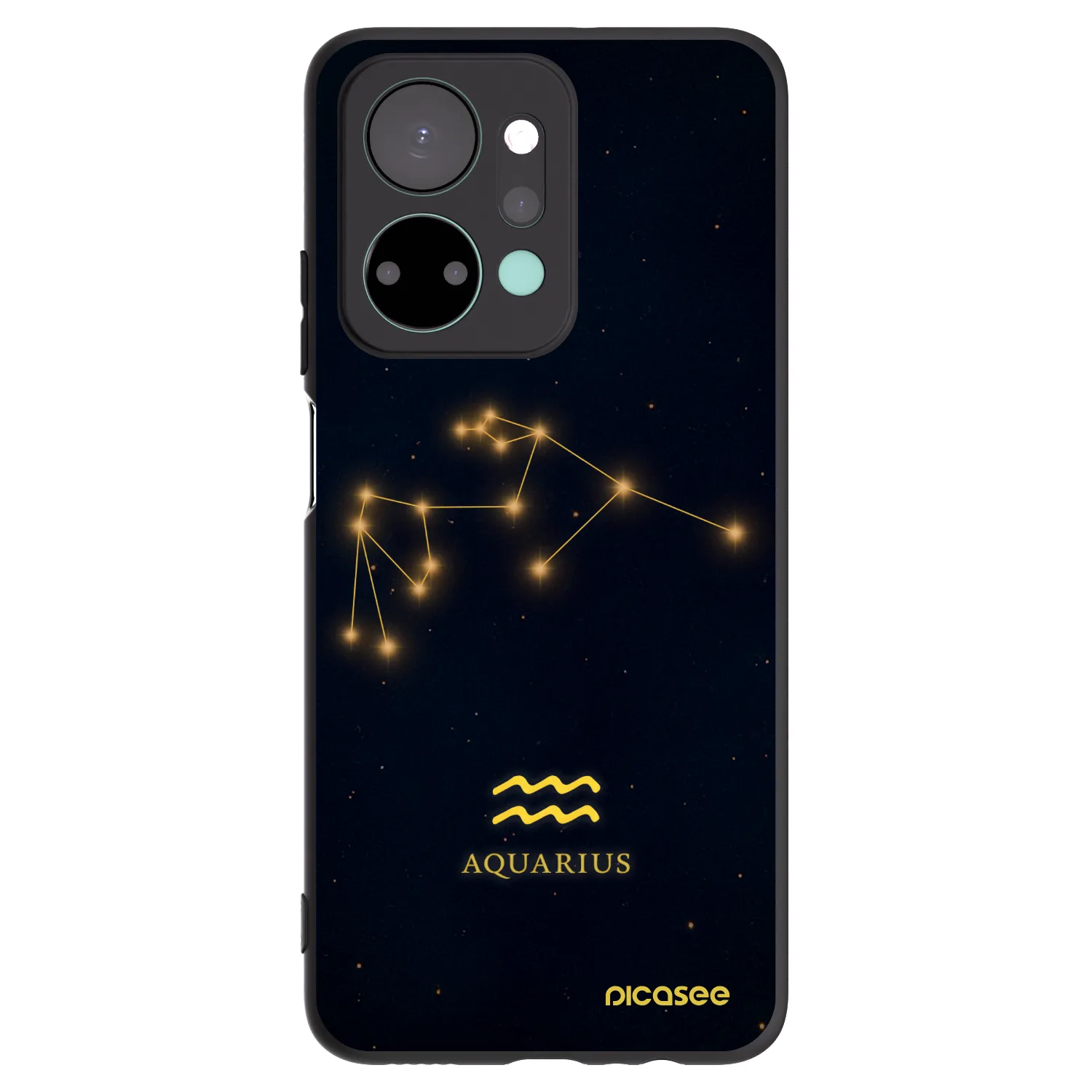 Picasee silikónový čierny obal pre Honor X7a - AQUARIUS