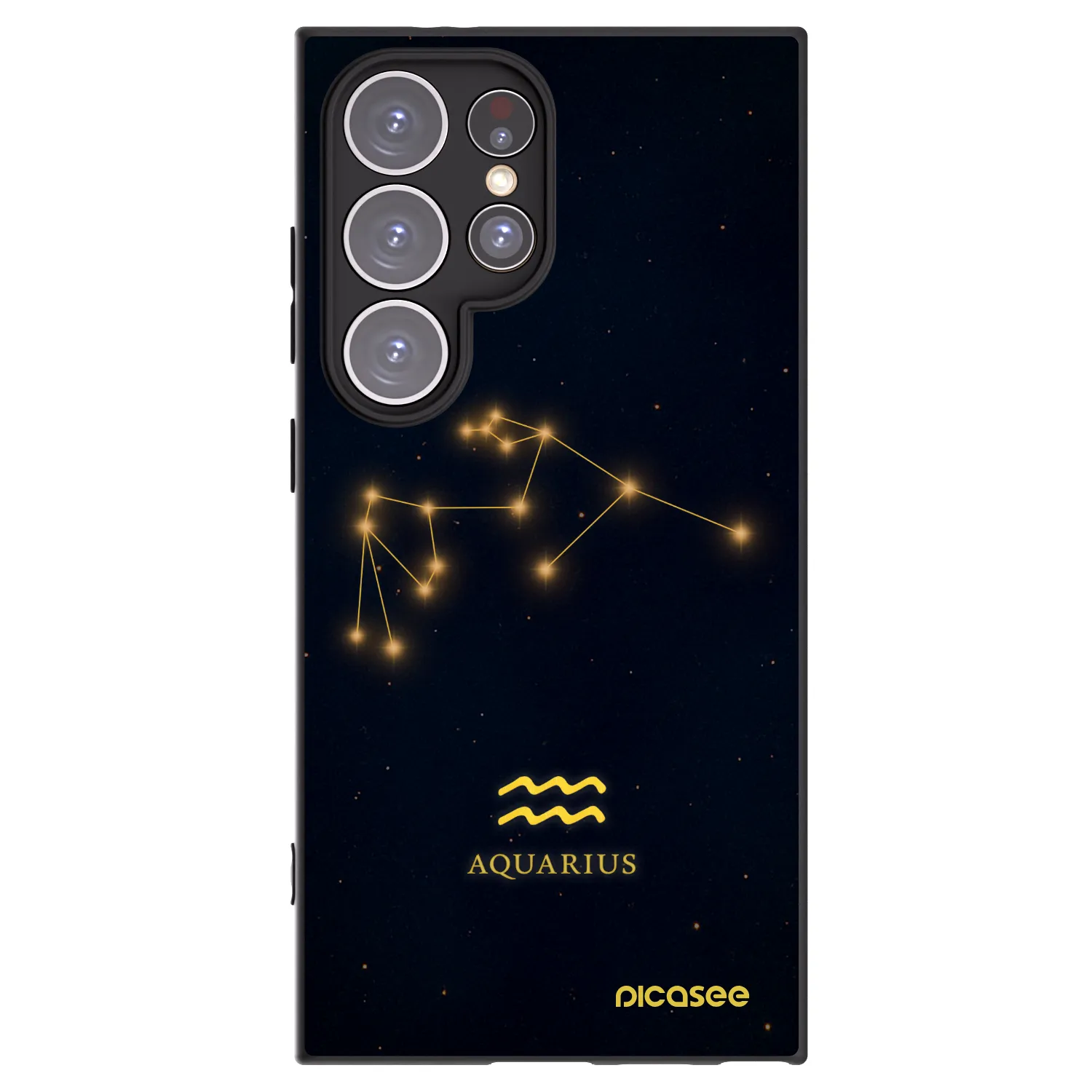 Picasee silikónový čierny obal pre Samsung Galaxy S24 Ultra S928B 5G - AQUARIUS