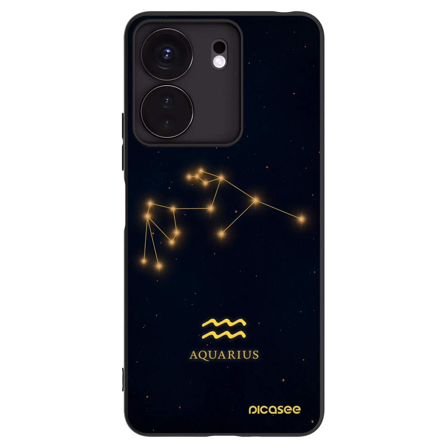 Silikónový čierny obal pre Xiaomi Redmi 13C 4G - AQUARIUS