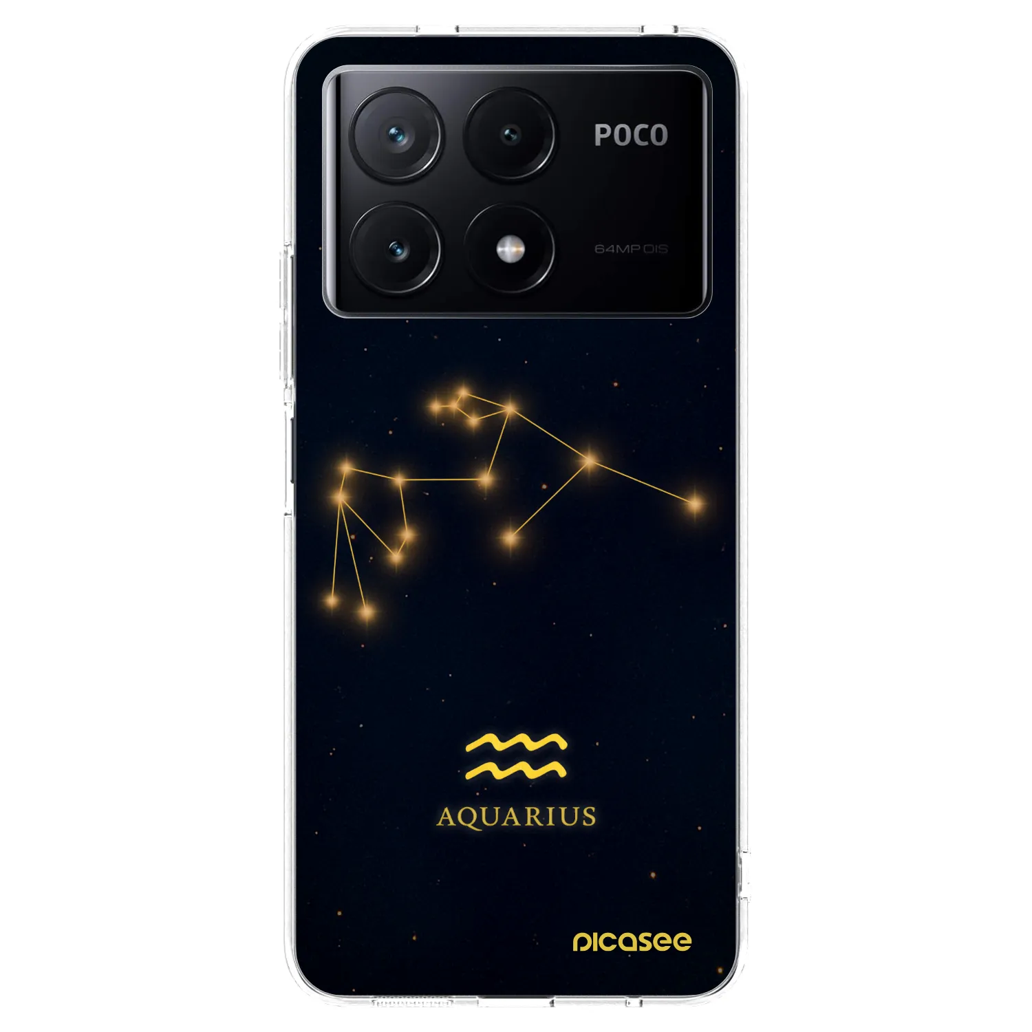 Picasee silikónový prehľadný obal pre Xiaomi Poco X6 Pro - AQUARIUS