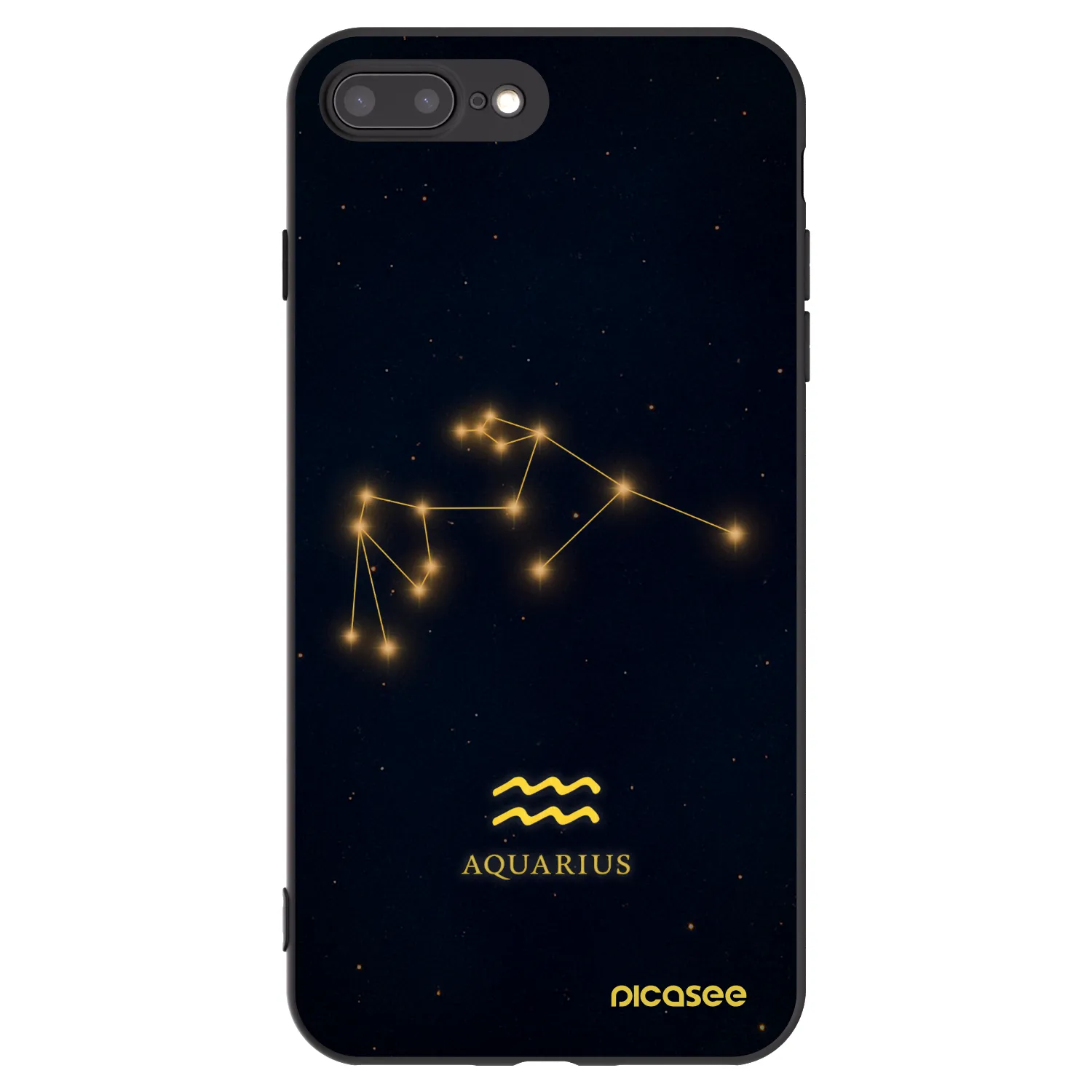 Picasee silikónový čierny obal pre Apple iPhone 8 Plus - AQUARIUS