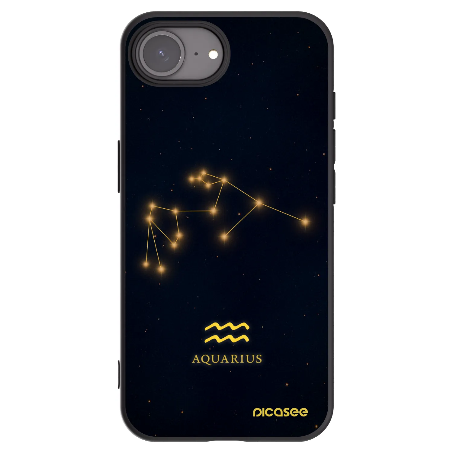 Picasee silikónový čierny obal pre Apple iPhone 16e - AQUARIUS