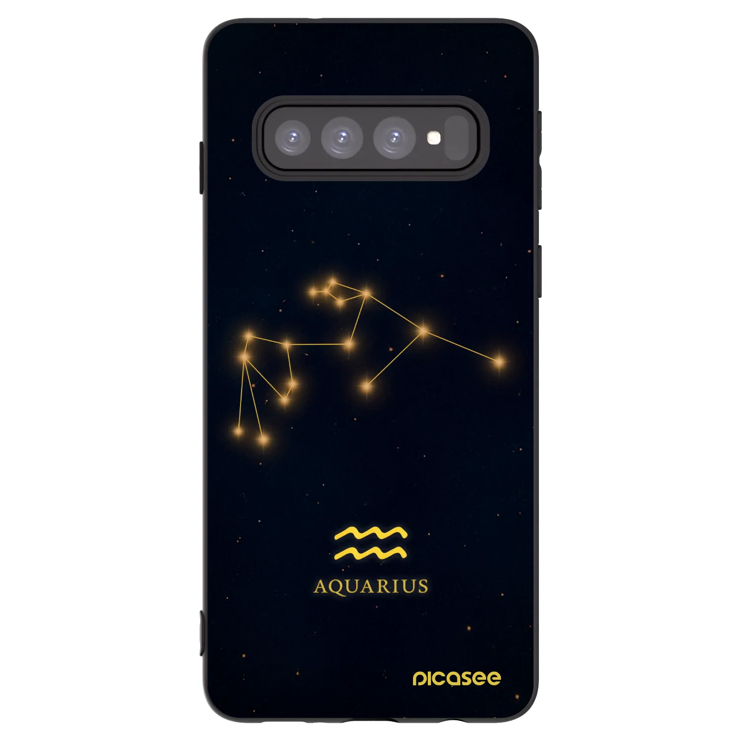 Picasee silikónový čierny obal pre Samsung Galaxy S10 G973 - AQUARIUS