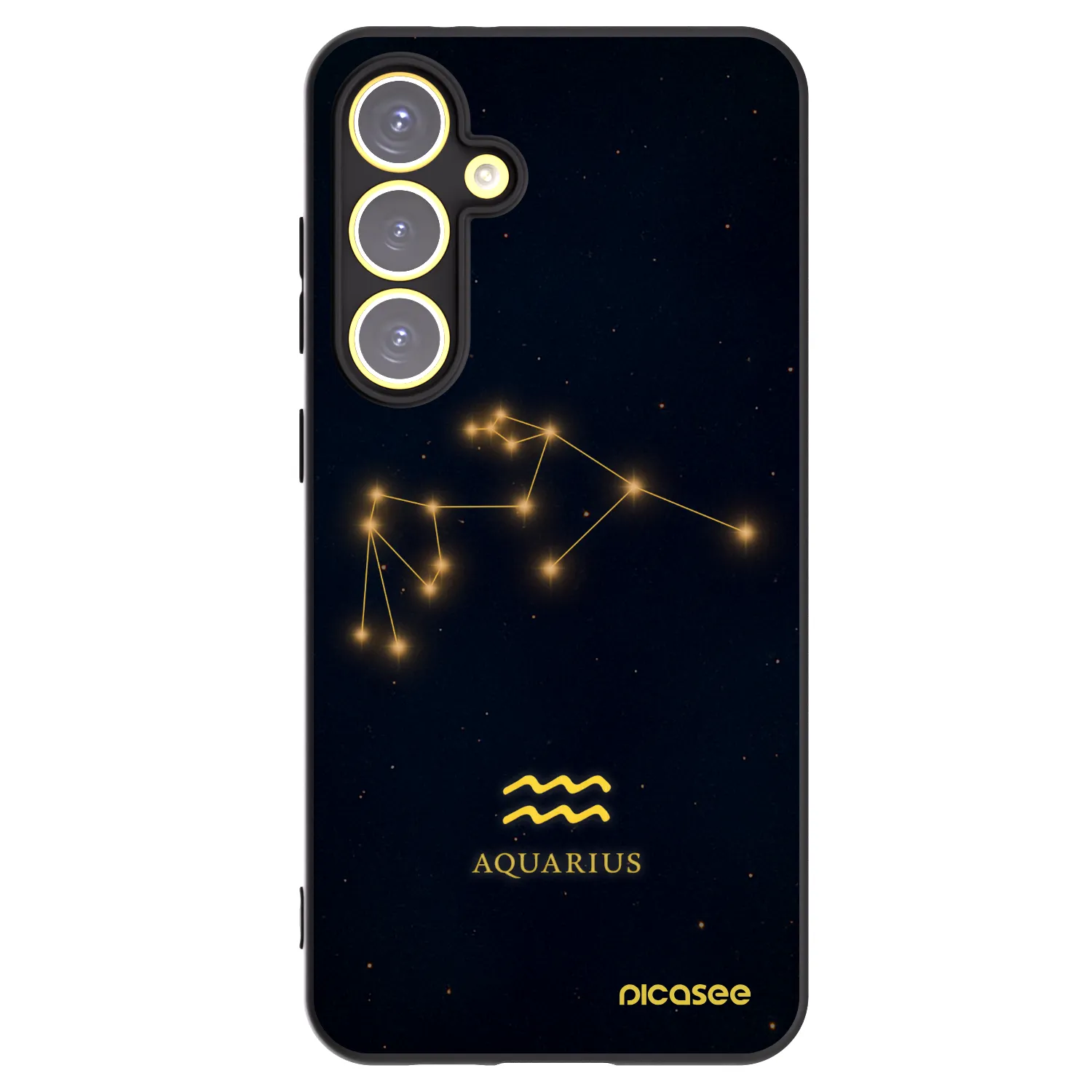 Picasee silikónový čierny obal pre Samsung Galaxy S24 FE S721B - AQUARIUS