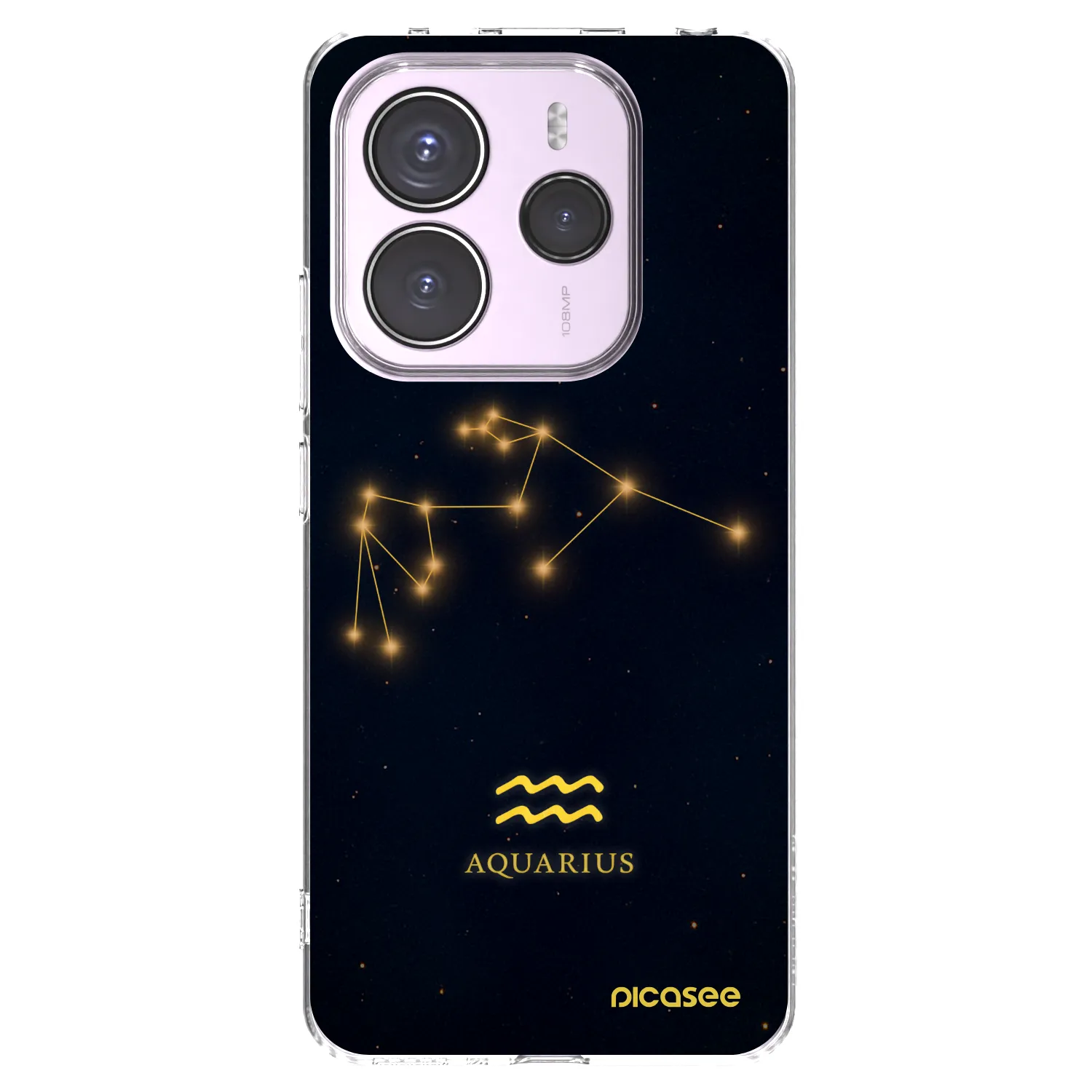 Silikónový prehľadný obal pre Xiaomi Redmi Note 14 5G - AQUARIUS