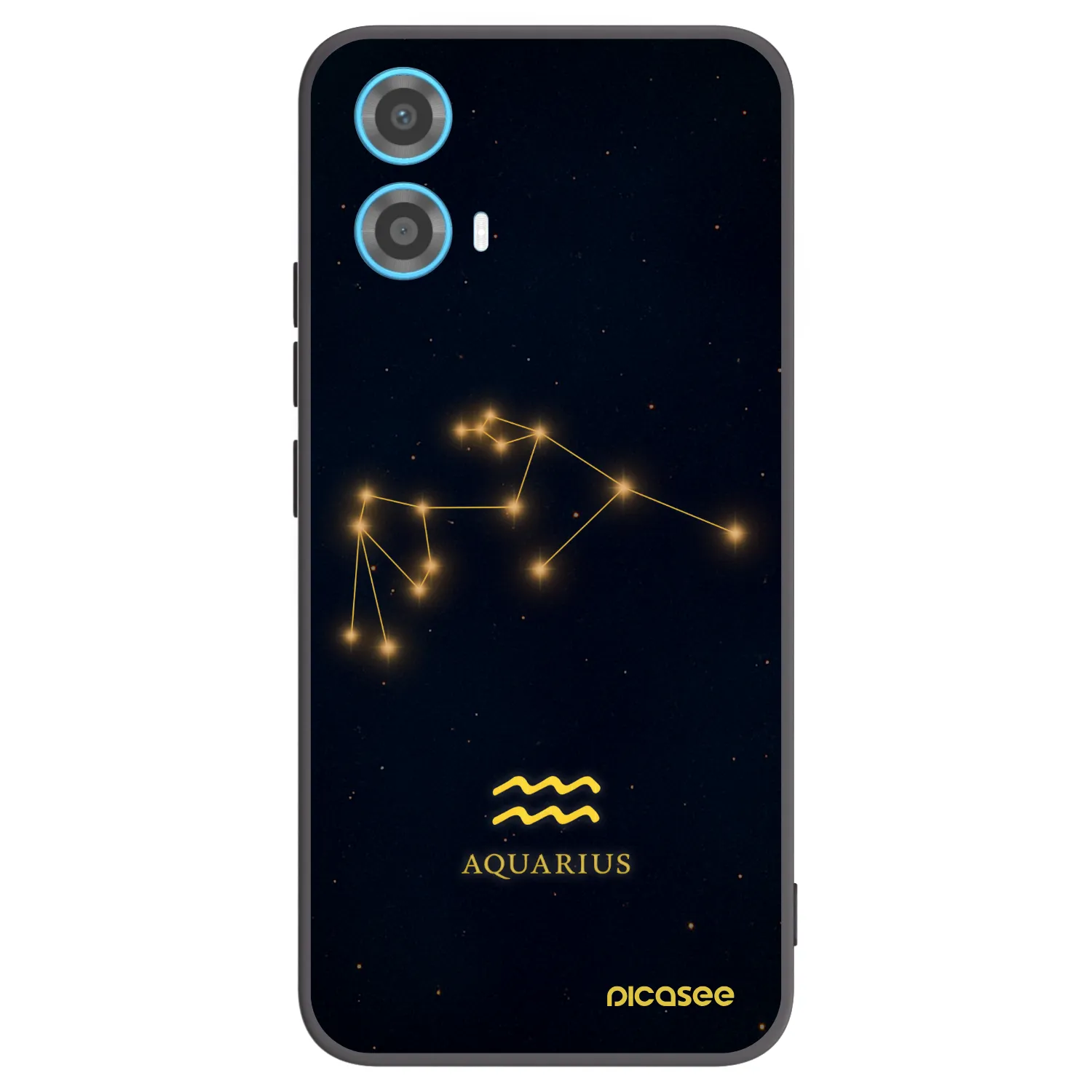 Picasee silikónový čierny obal pre Motorola Moto G34 5G - AQUARIUS