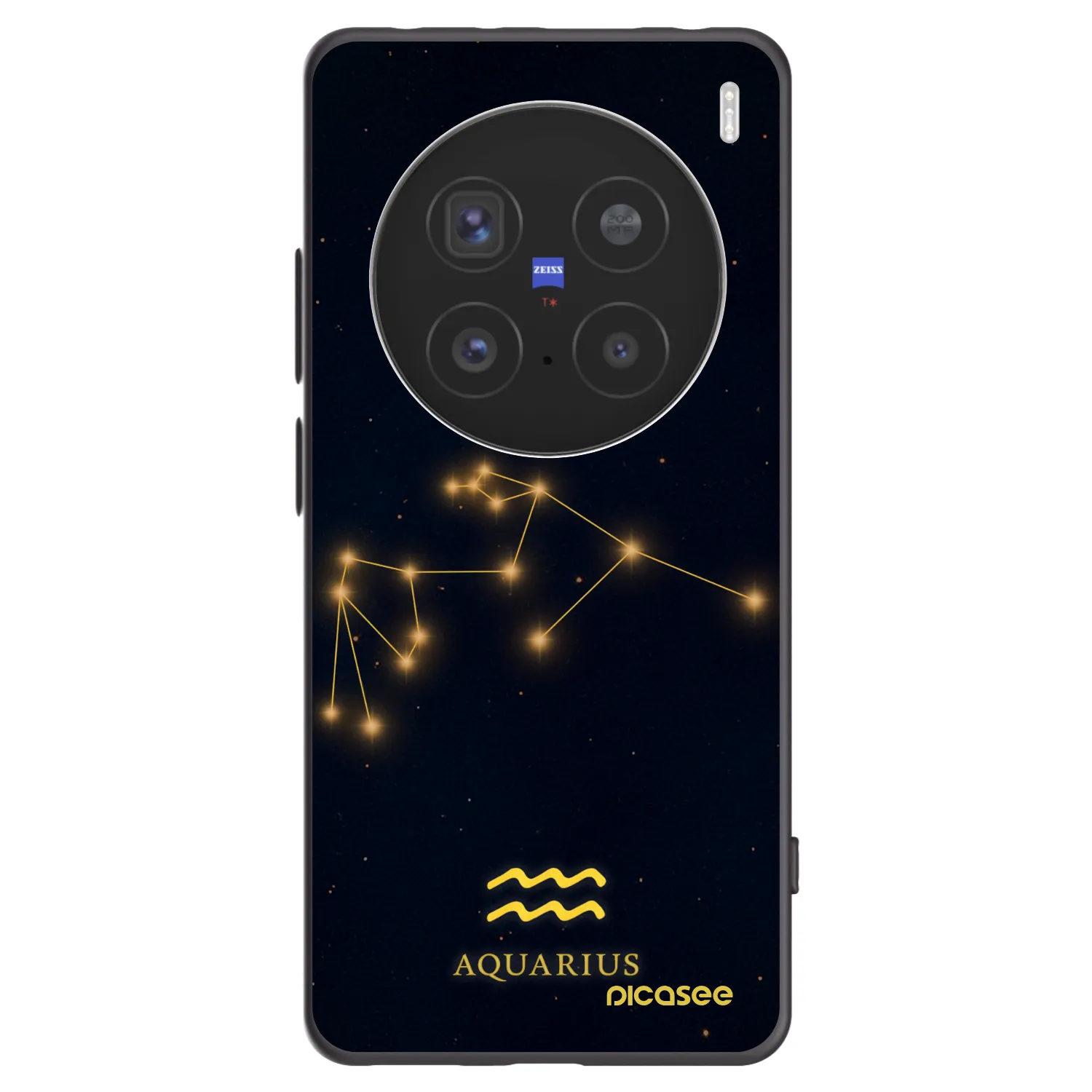 Picasee silikónový čierny obal pre Vivo X200 Pro - AQUARIUS