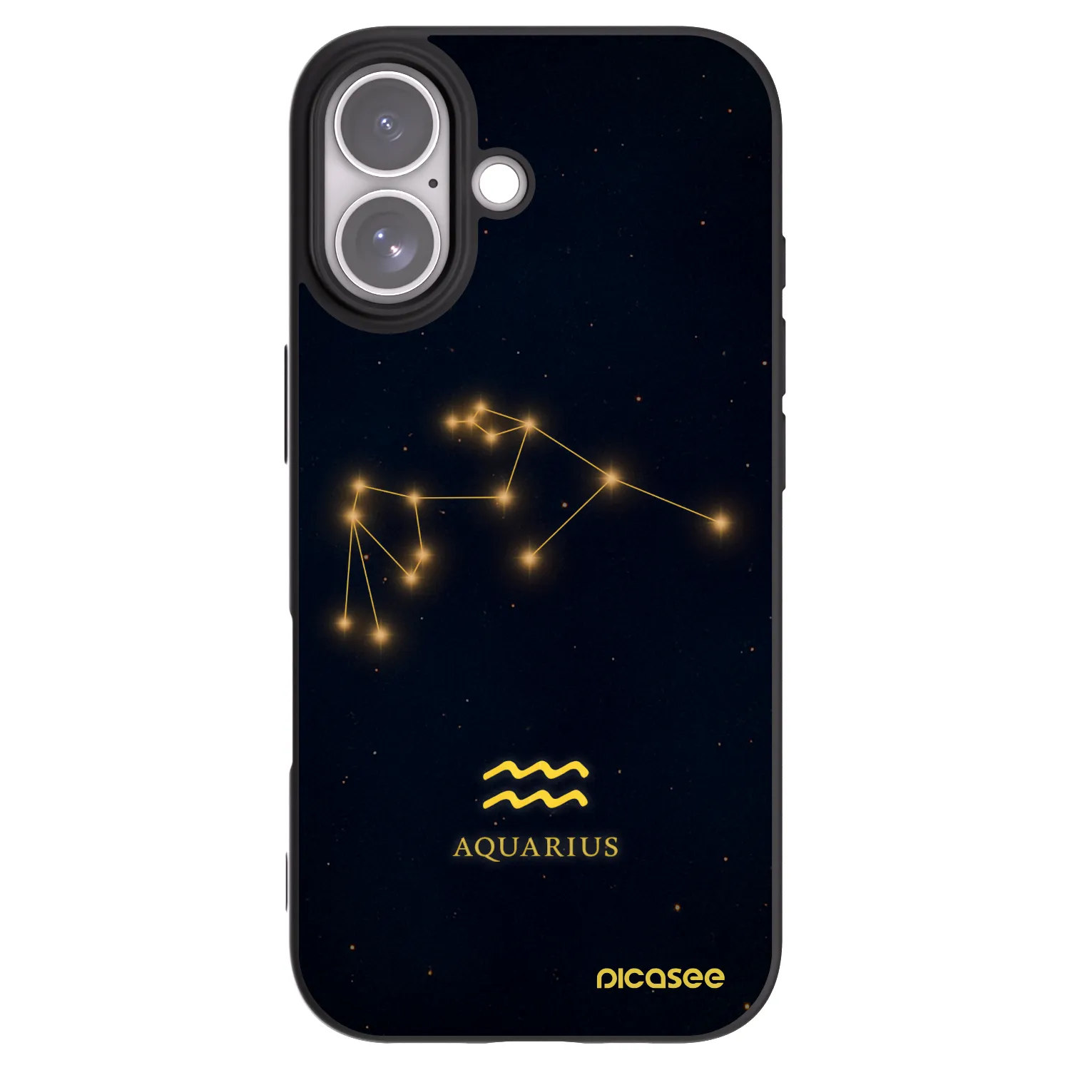 Picasee silikónový čierny obal pre Apple iPhone 17 - AQUARIUS