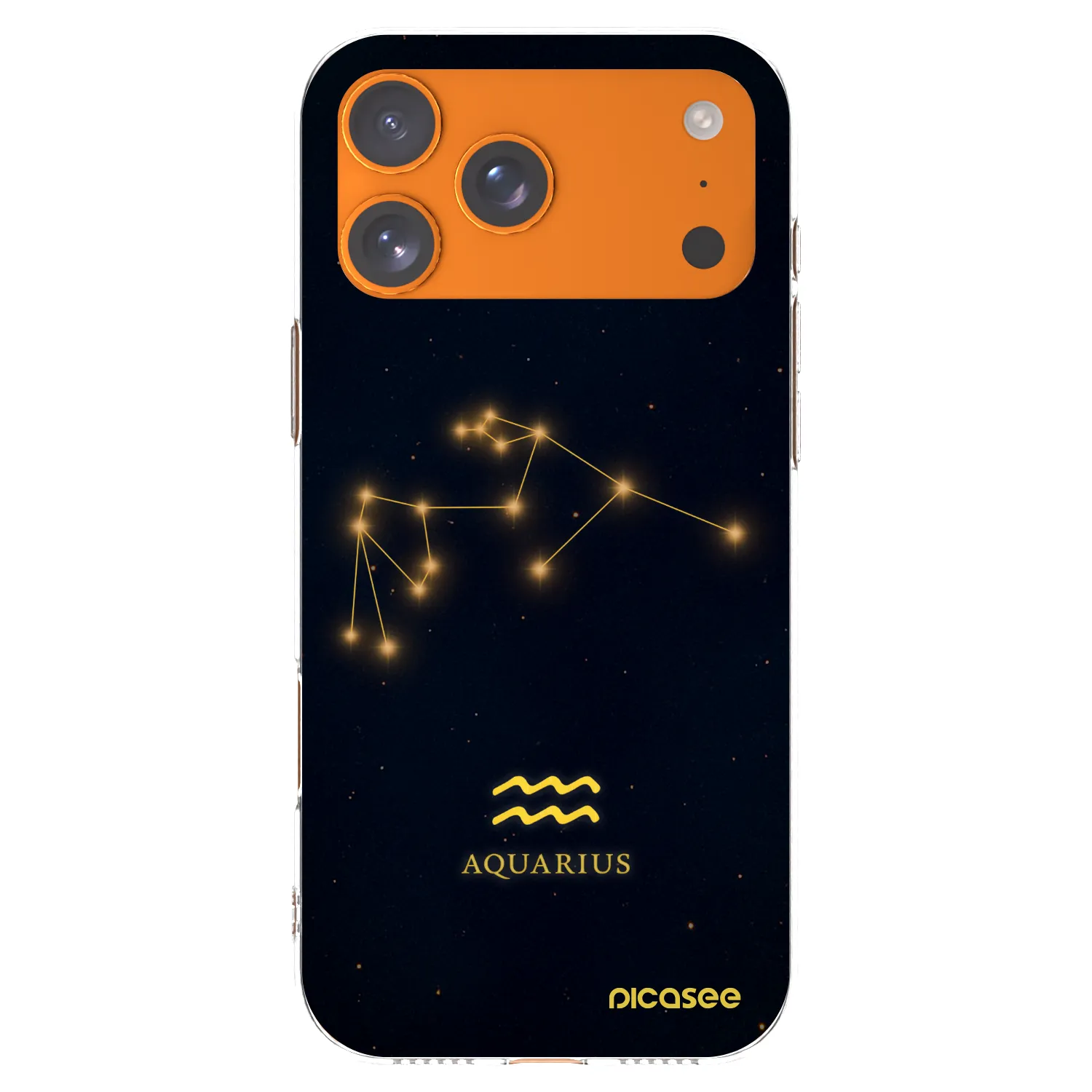 Picasee silikónový prehľadný obal pre Apple iPhone 17 Pro Max - AQUARIUS