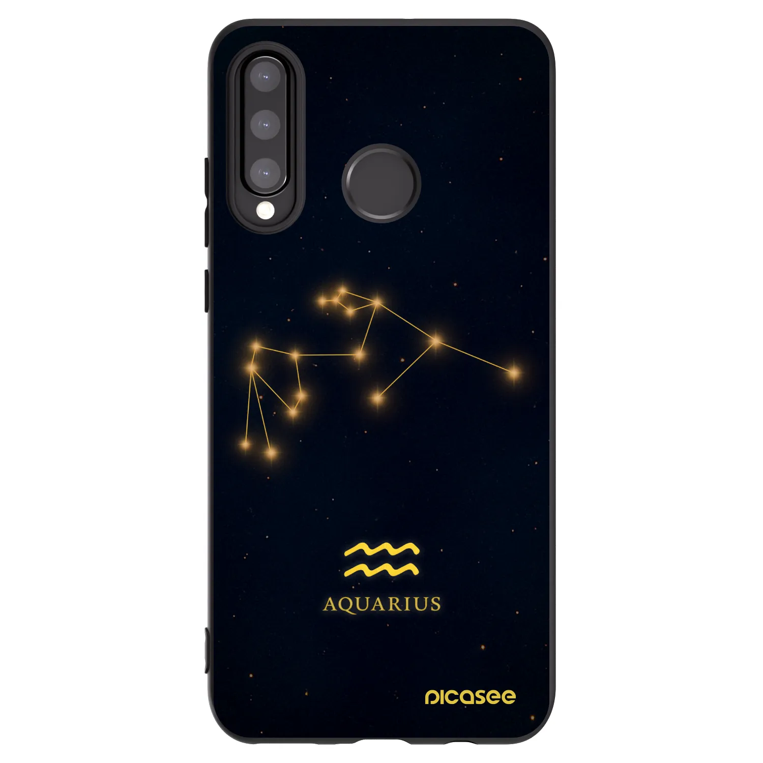 Picasee silikónový čierny obal pre Huawei P30 Lite - AQUARIUS