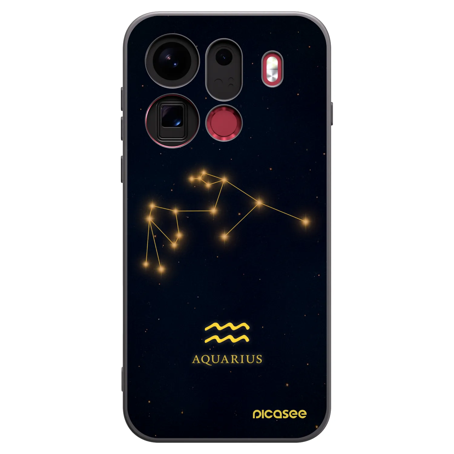 Picasee silikónový čierny obal pre OPPO Find X9 Pro - AQUARIUS