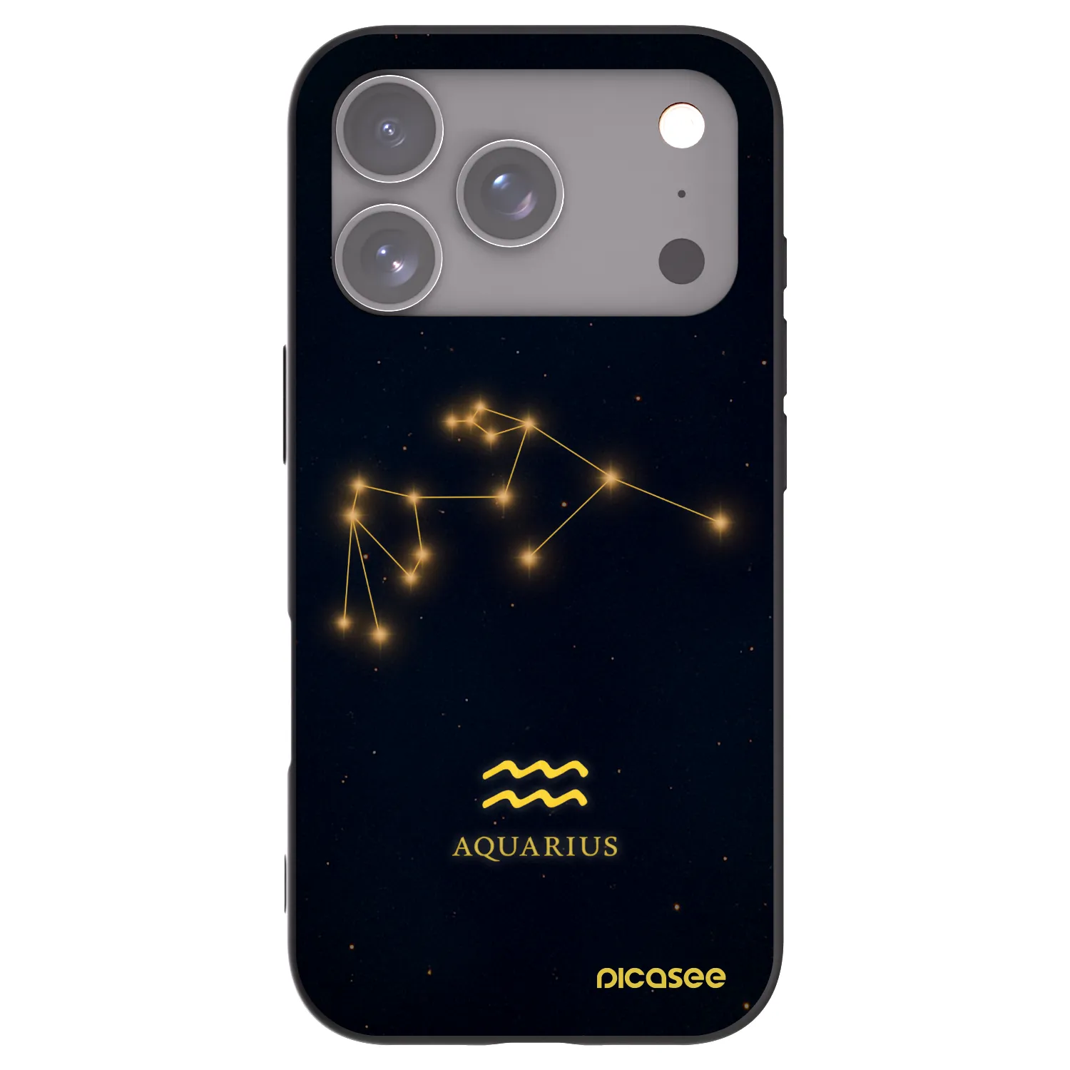 Picasee silikónový čierny obal pre Apple iPhone 18 Pro - AQUARIUS