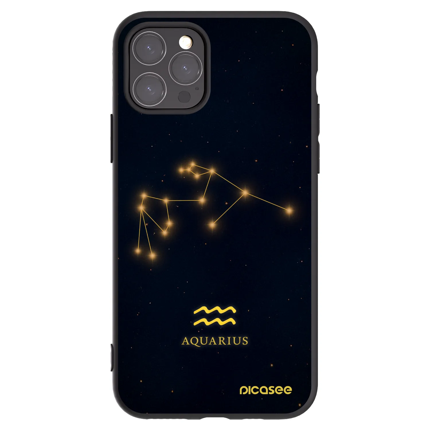 Picasee silikónový čierny obal pre Apple iPhone 11 Pro - AQUARIUS