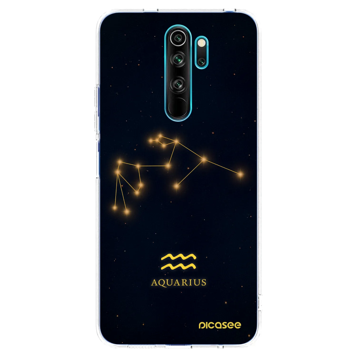 Picasee silikónový prehľadný obal pre Xiaomi Redmi Note 8 Pro - AQUARIUS