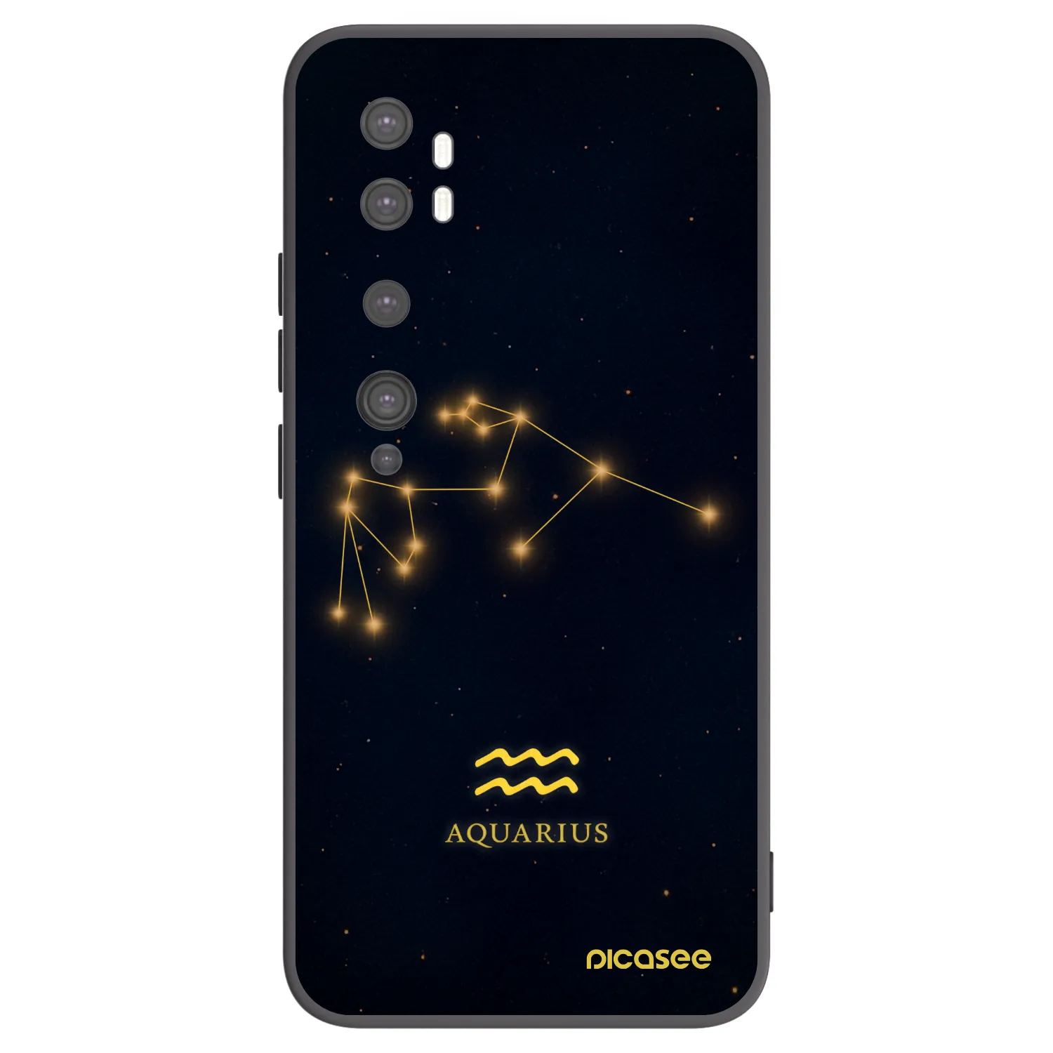Picasee silikónový čierny obal pre Xiaomi Mi Note 10 (Pro) - AQUARIUS
