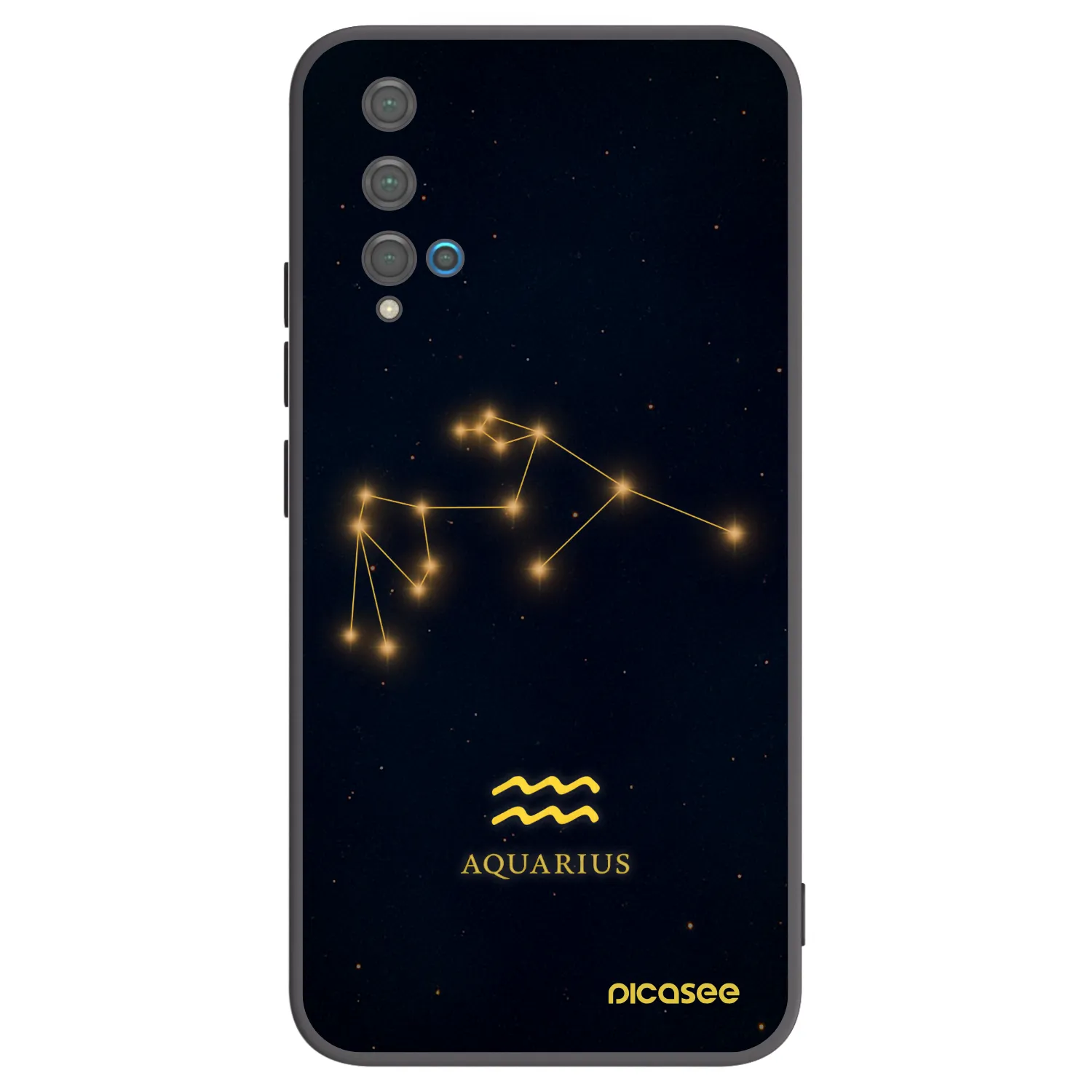 Picasee silikónový čierny obal pre Huawei Nova 5T - AQUARIUS