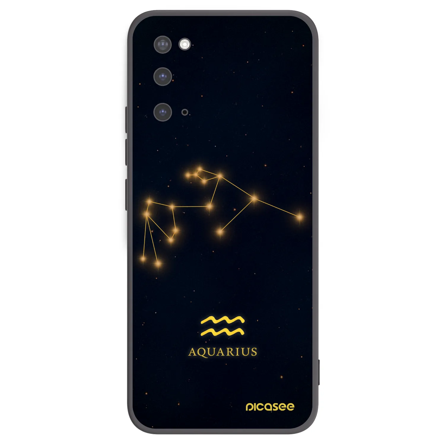 Picasee silikónový čierny obal pre Samsung Galaxy S20 G980F - AQUARIUS
