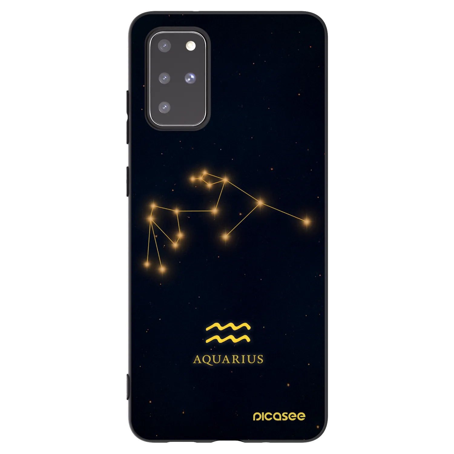 Picasee silikónový čierny obal pre Samsung Galaxy S20+ G985F - AQUARIUS