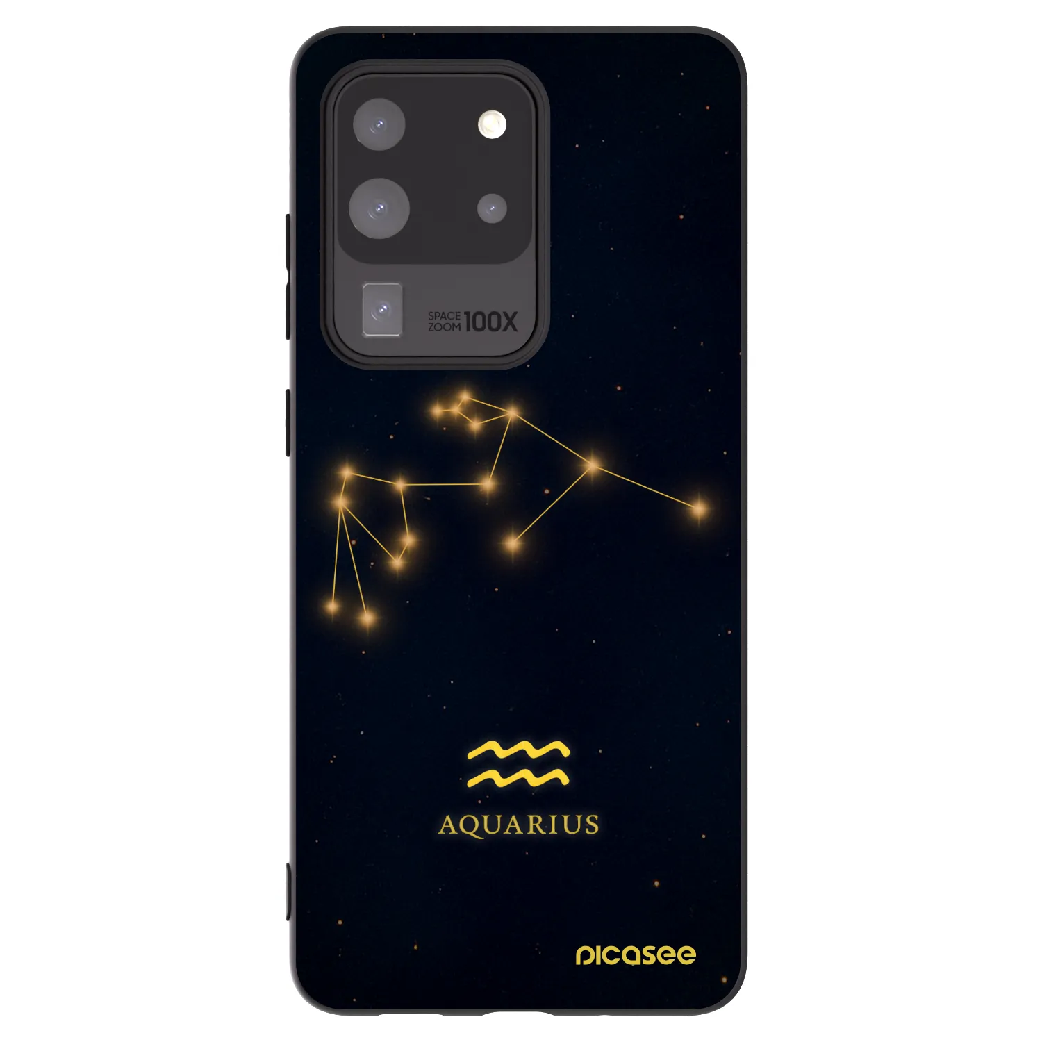 Picasee silikónový čierny obal pre Samsung Galaxy S20 Ultra 5G G988F - AQUARIUS