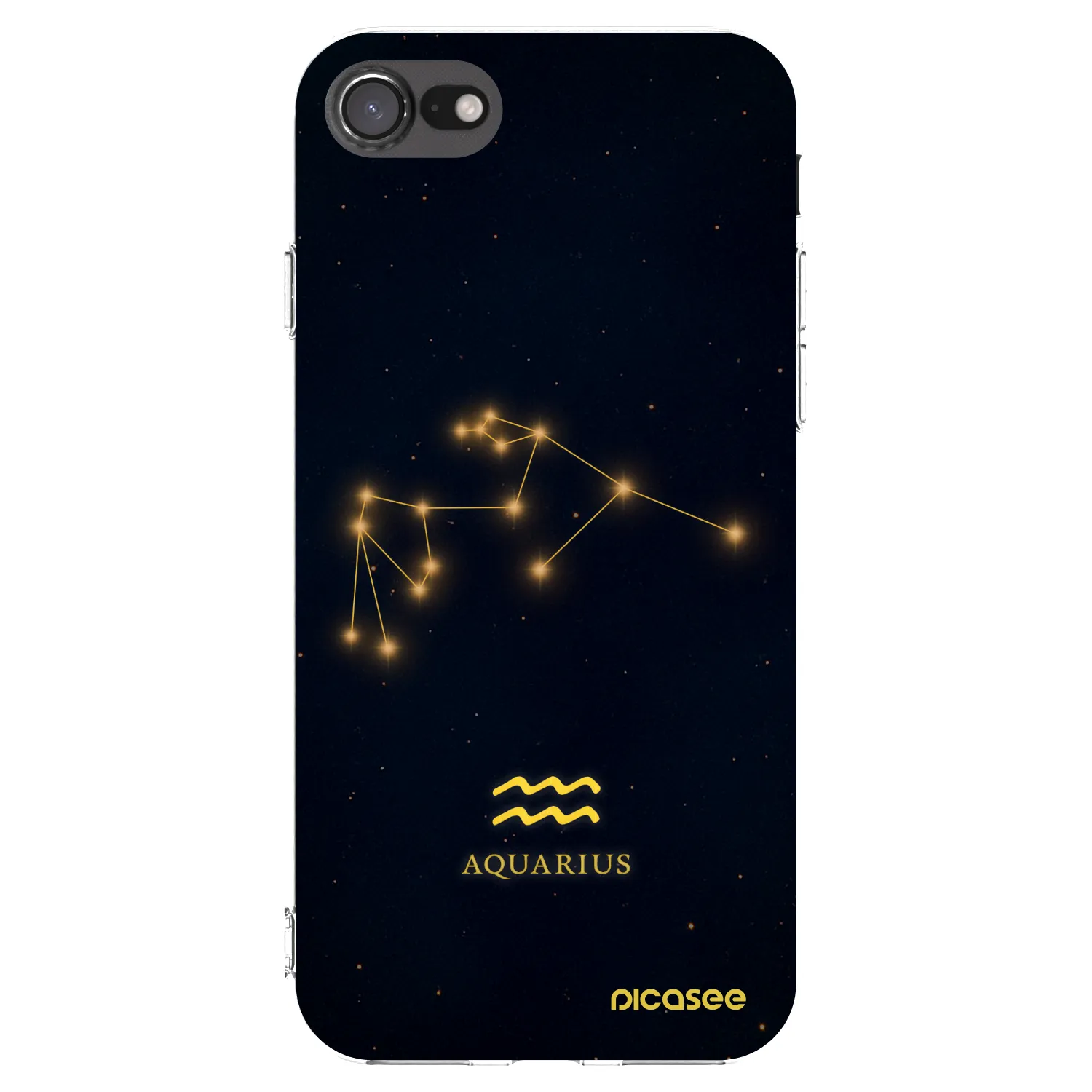 Picasee silikónový prehľadný obal pre Apple iPhone SE 2020 - AQUARIUS