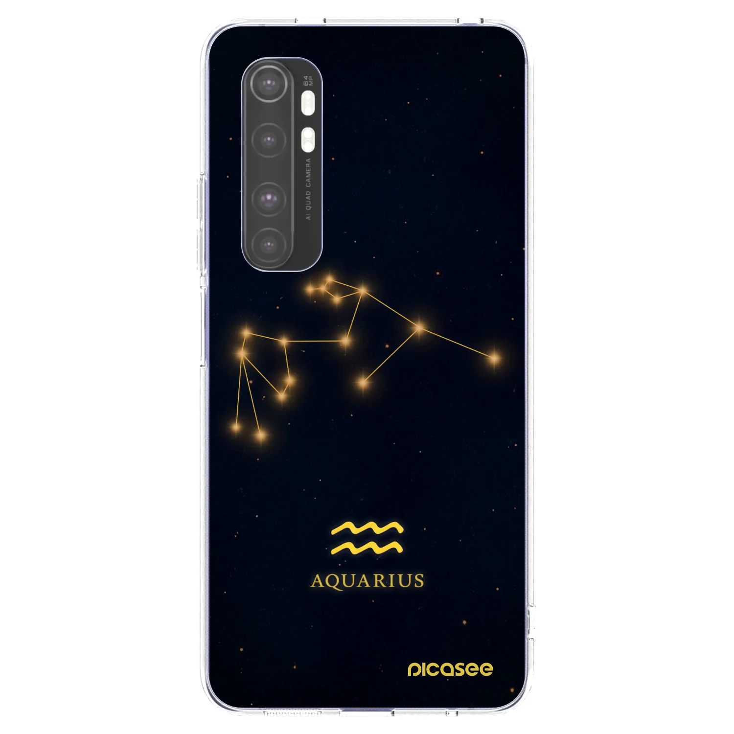 Picasee silikónový prehľadný obal pre Xiaomi Mi Note 10 Lite - AQUARIUS