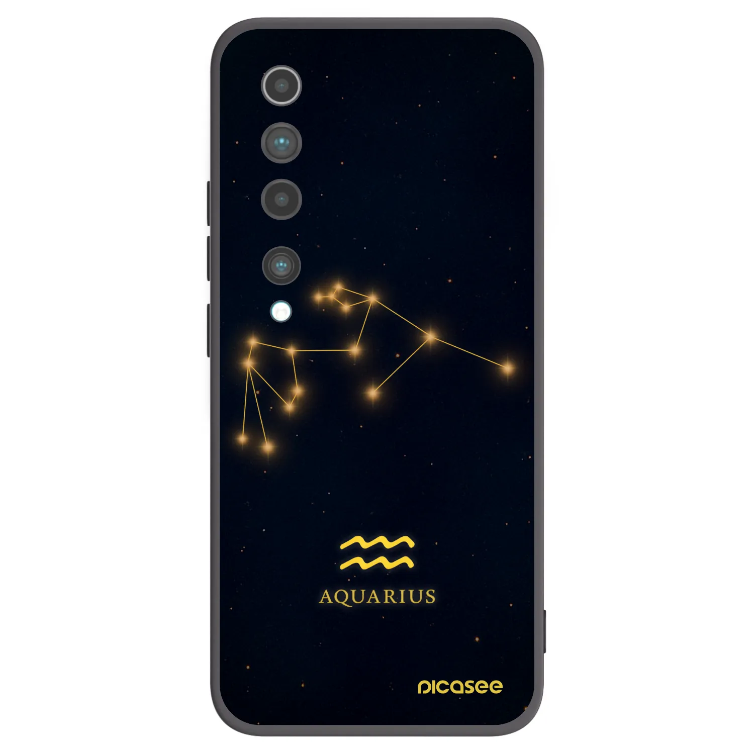 Picasee silikónový čierny obal pre Xiaomi Mi 10 - AQUARIUS