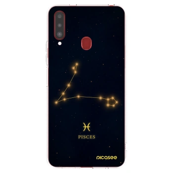 Picasee silikónový prehľadný obal pre Samsung Galaxy A20s - PISCES