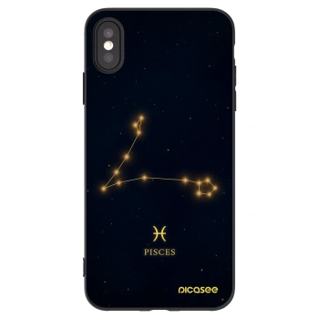 Picasee silikónový čierny obal pre Apple iPhone XS Max - PISCES