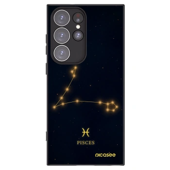 Picasee silikónový čierny obal pre Samsung Galaxy S23 Ultra 5G - PISCES