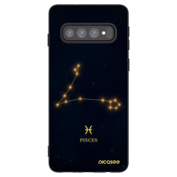 Picasee silikónový čierny obal pre Samsung Galaxy S10 G973 - PISCES