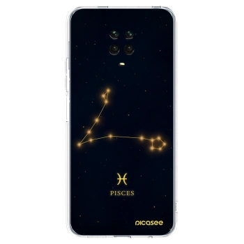 Picasee silikónový prehľadný obal pre Xiaomi Redmi Note 9 Pro - PISCES