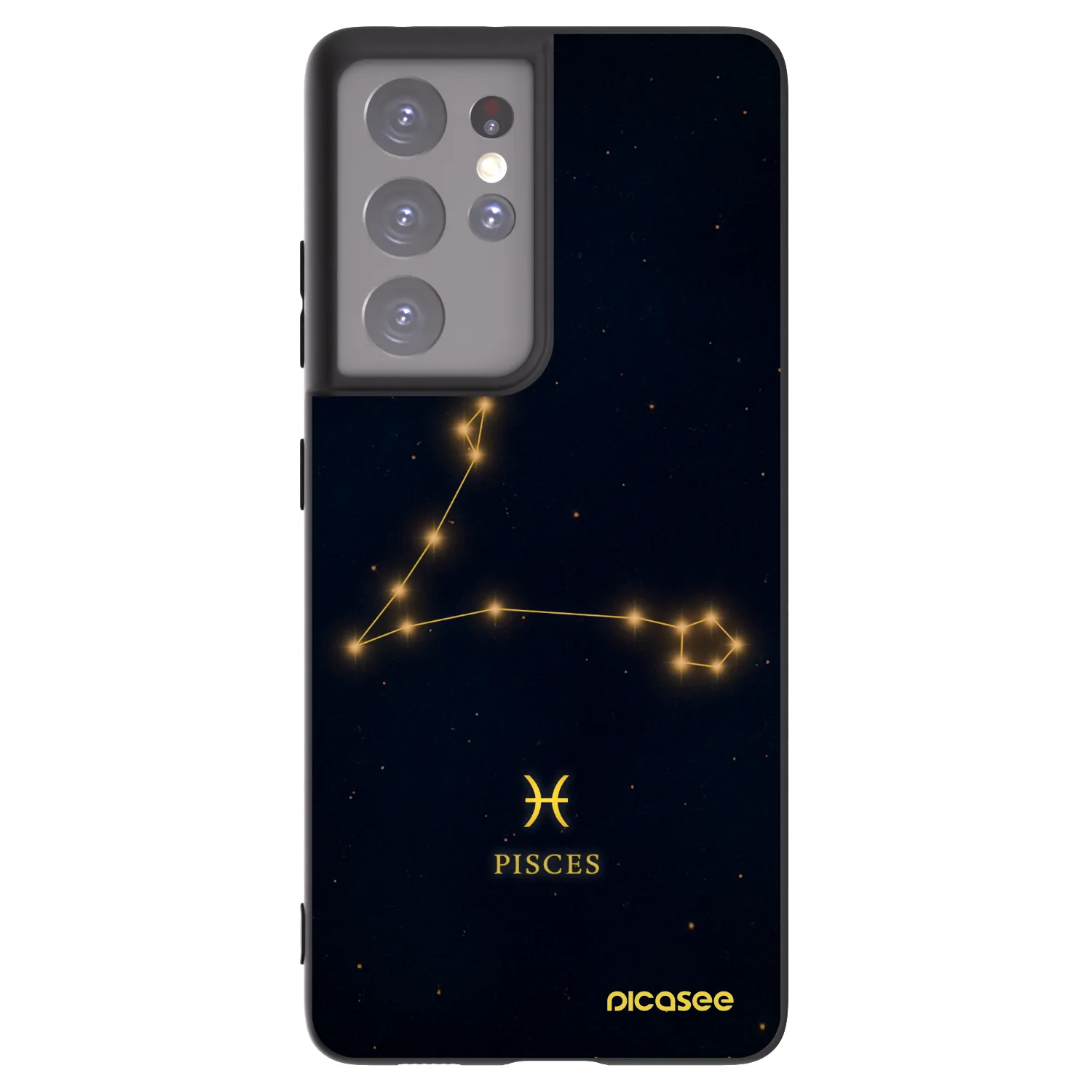 Picasee silikónový čierny obal pre Samsung Galaxy S21 Ultra 5G G998B - PISCES