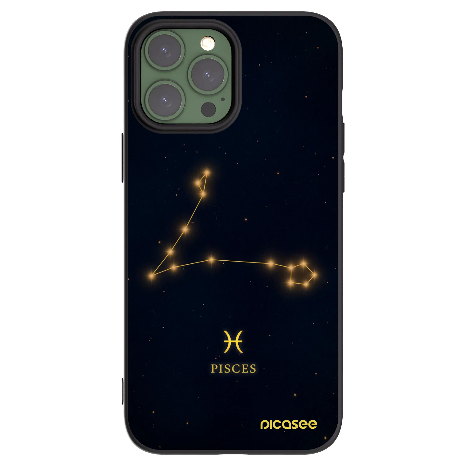 Silikónový čierny obal pre Apple iPhone 13 Pro Max - PISCES