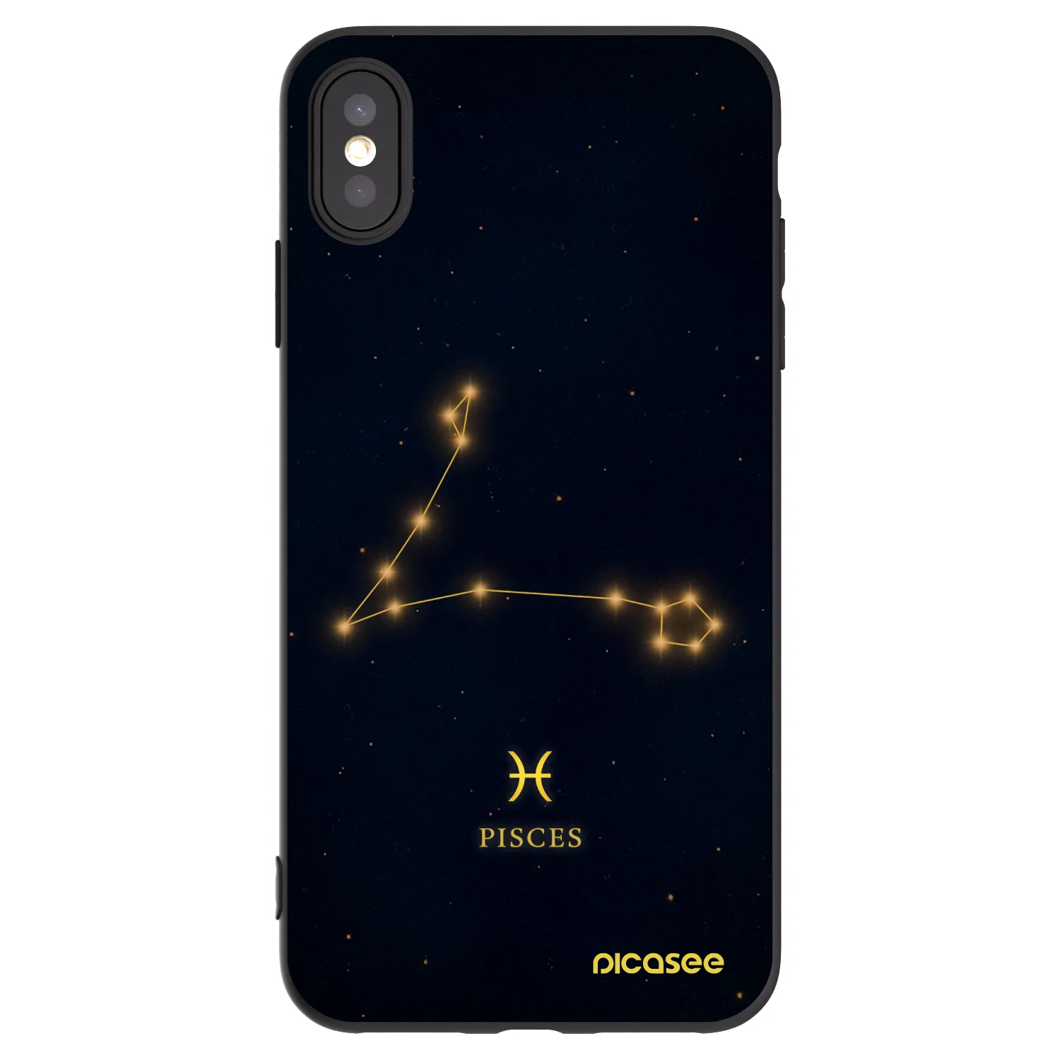 Picasee silikónový čierny obal pre Apple iPhone XS Max - PISCES