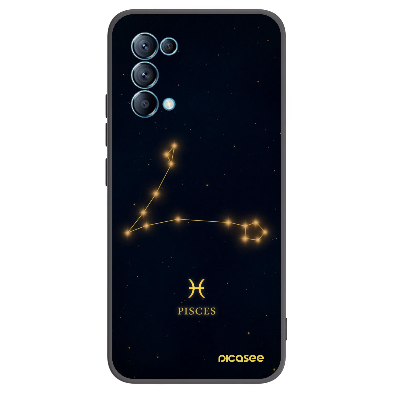Picasee silikónový čierny obal pre OPPO A16s - PISCES