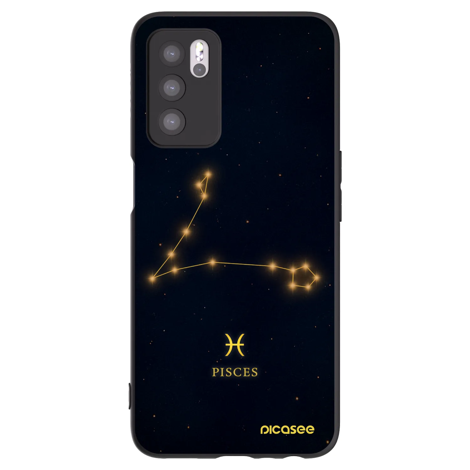 Picasee silikónový čierny obal pre OPPO A16s - PISCES