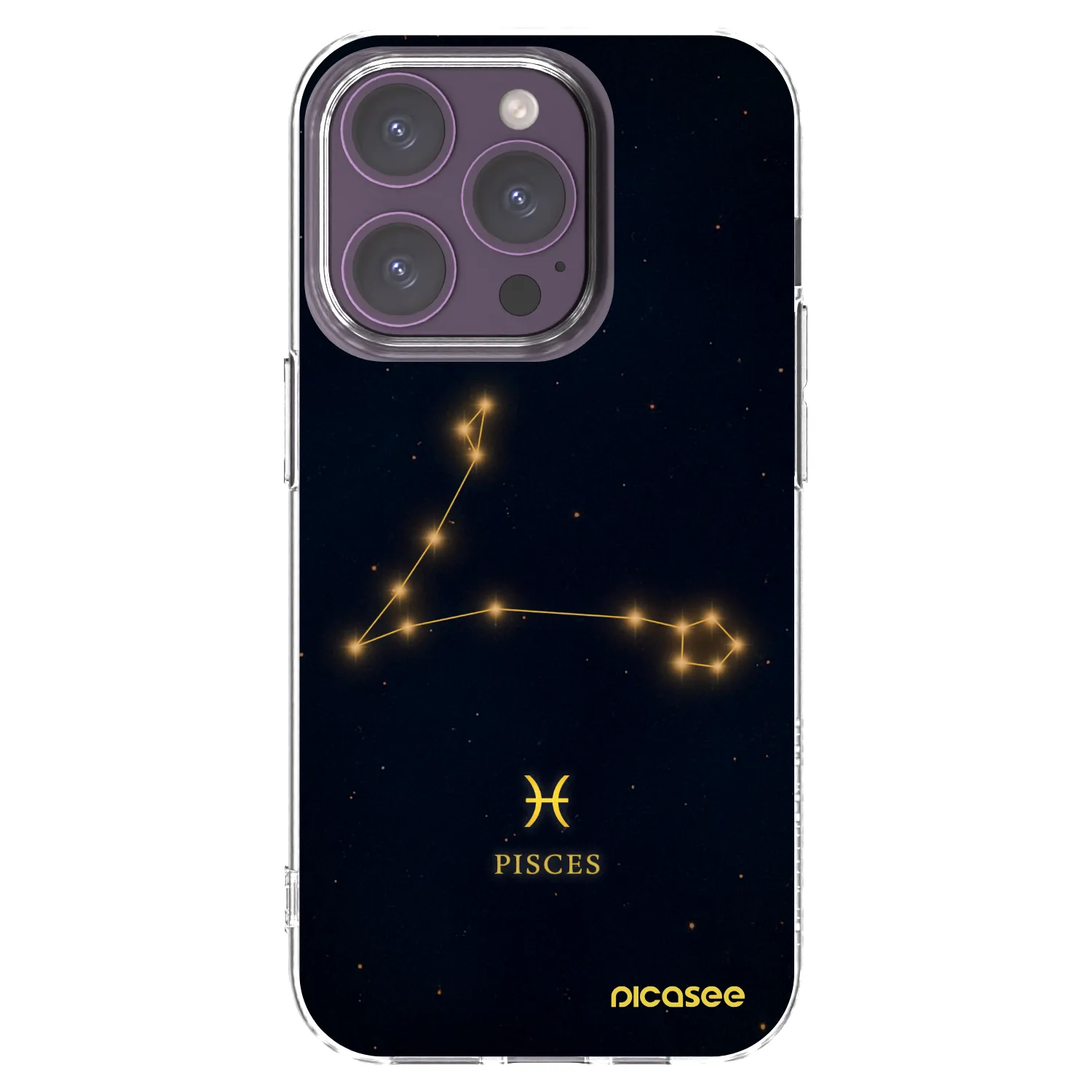 Picasee silikónový prehľadný obal pre Apple iPhone 14 Pro - PISCES