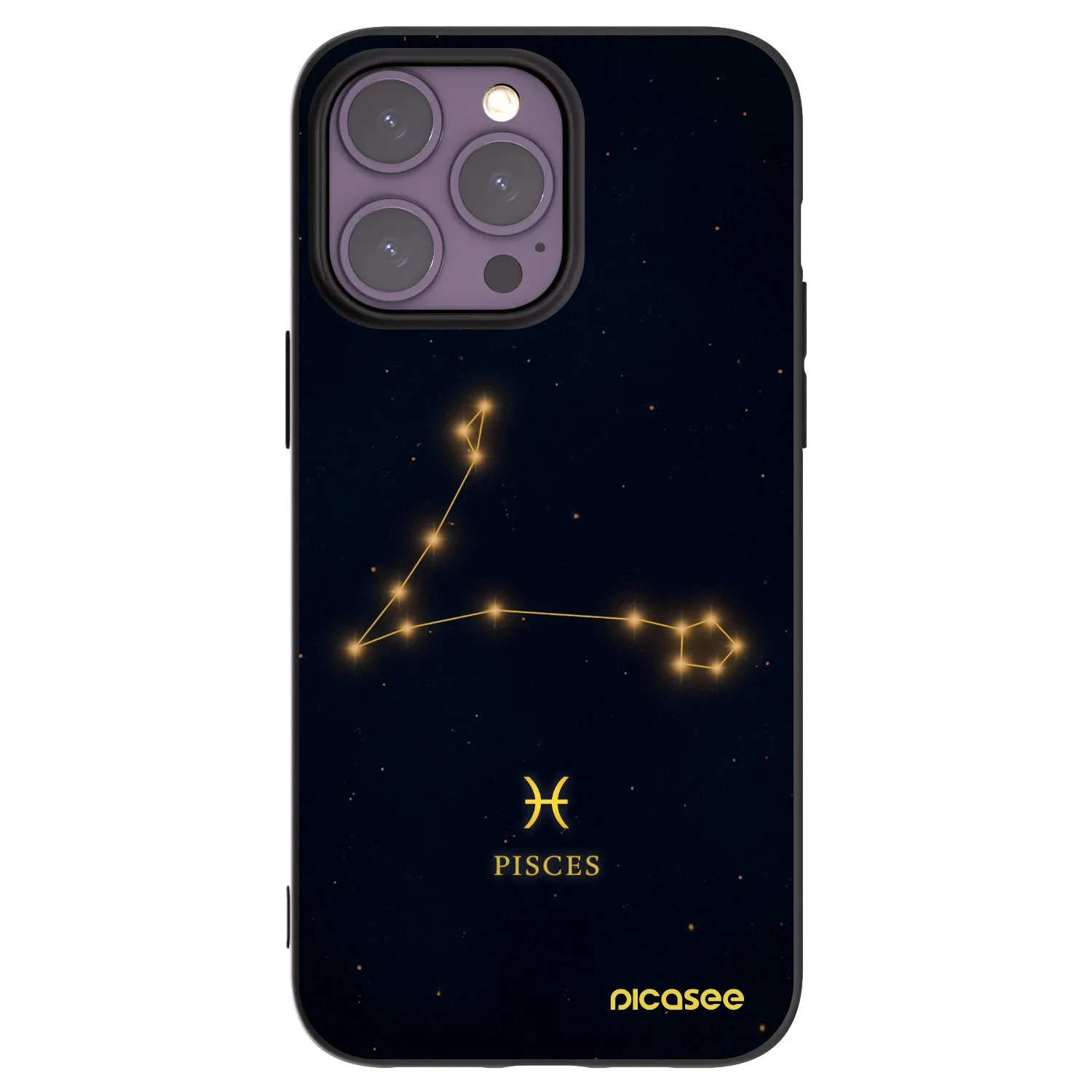Picasee silikónový čierny obal pre Apple iPhone 14 Pro Max - PISCES