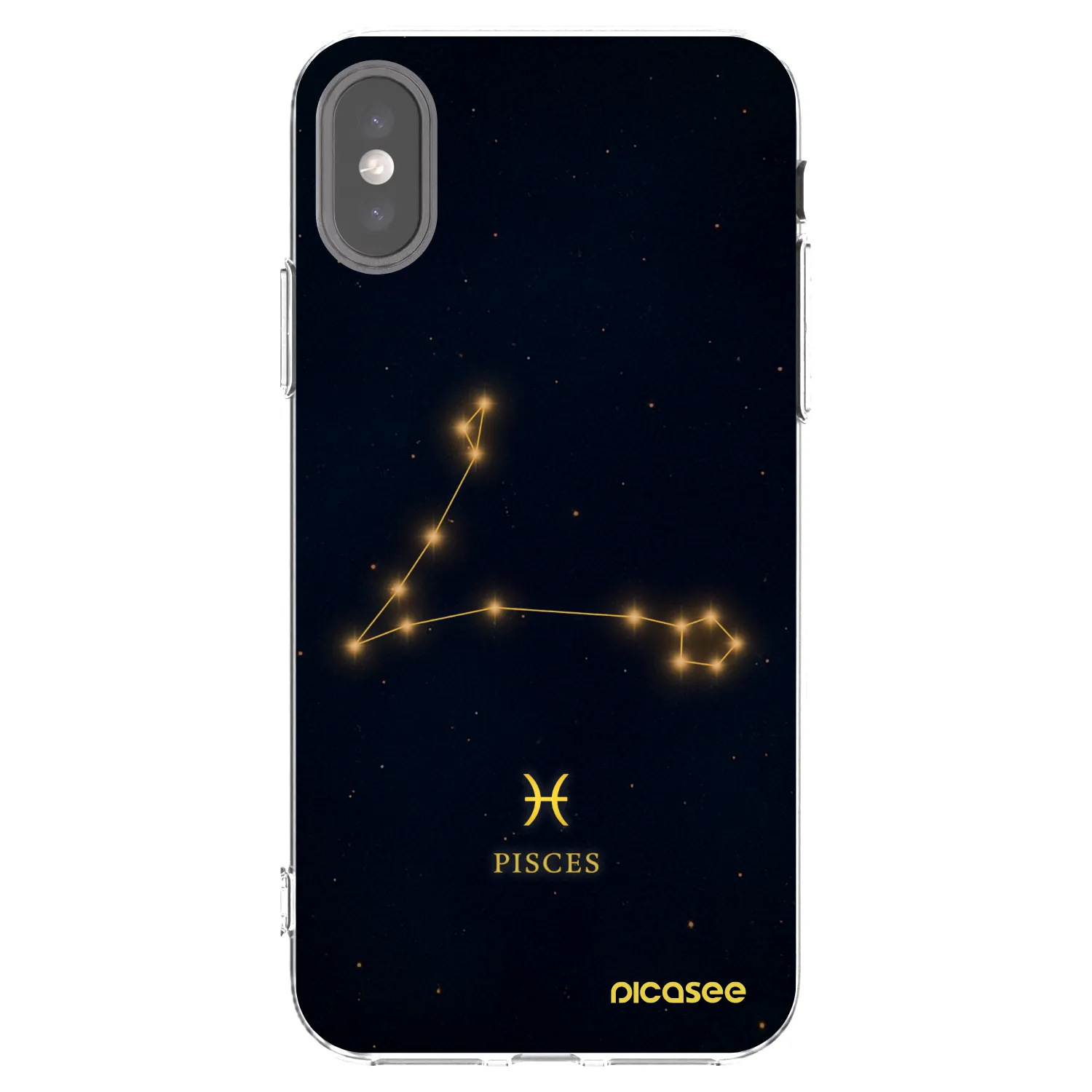 Picasee silikónový prehľadný obal pre Apple iPhone X/XS - PISCES