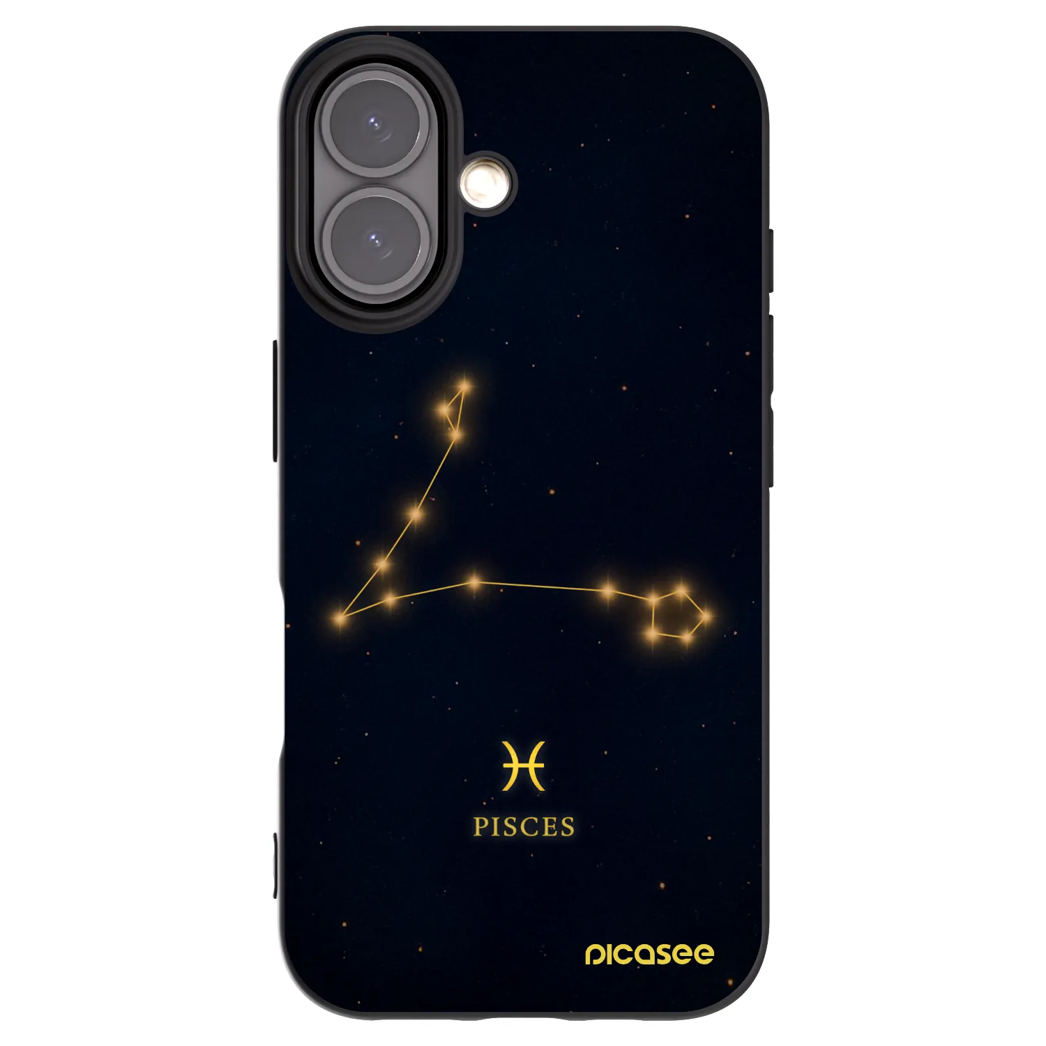 Picasee silikónový čierny obal pre Apple iPhone 16 - PISCES