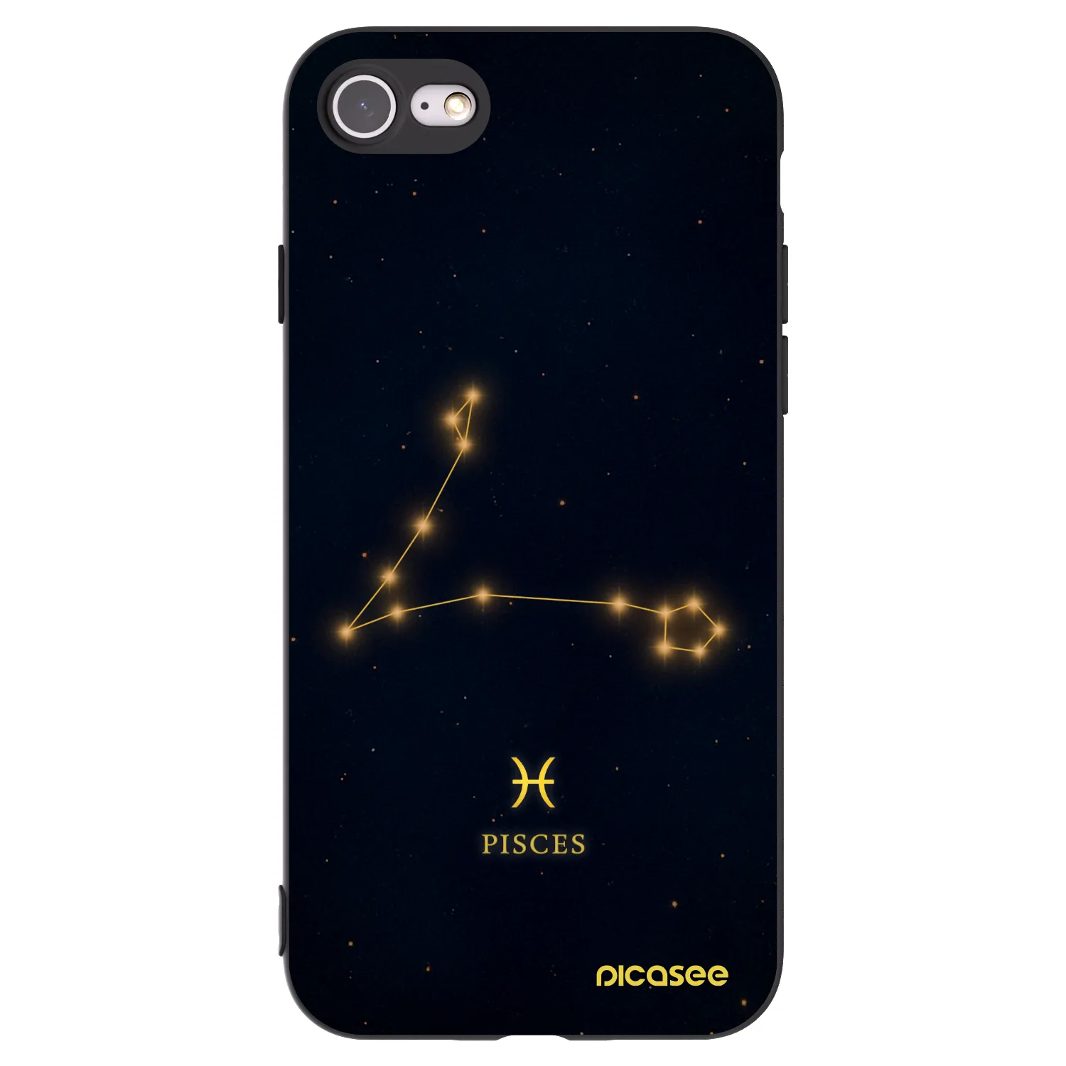 Picasee silikónový čierny obal pre Apple iPhone 8 - PISCES