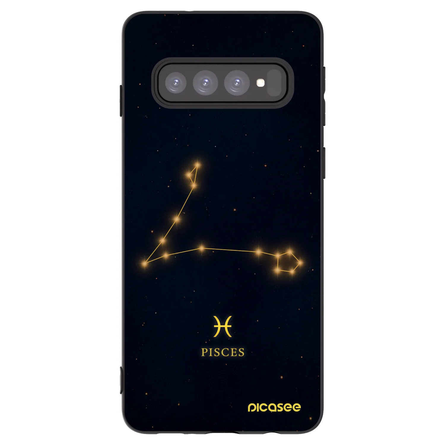 Picasee silikónový čierny obal pre Samsung Galaxy S10 G973 - PISCES