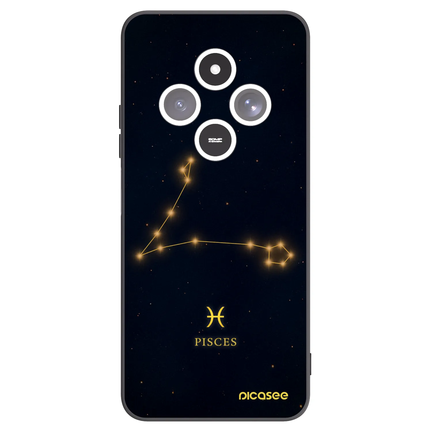 Picasee silikónový čierny obal pre Xiaomi Redmi 14C - PISCES