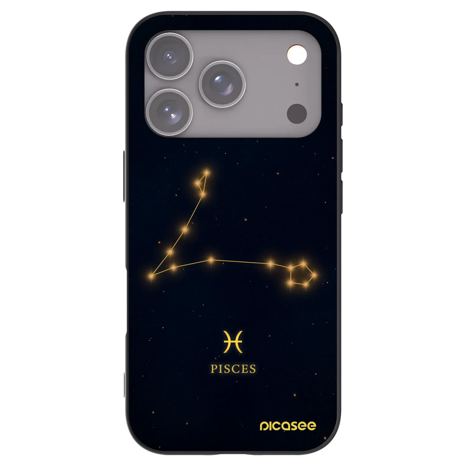 Picasee silikónový čierny obal pre Apple iPhone 18 Pro - PISCES