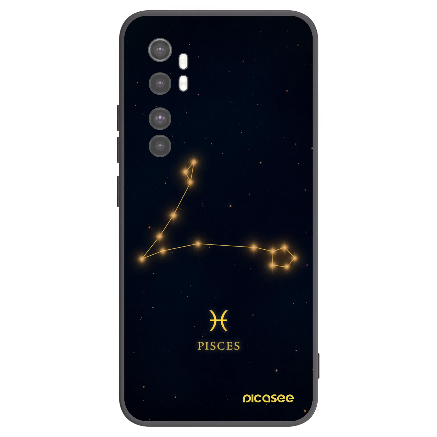 Picasee silikónový čierny obal pre Xiaomi Mi Note 10 Lite - PISCES