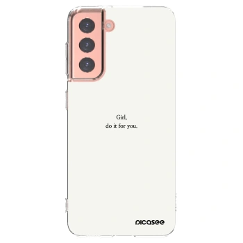 Picasee silikónový prehľadný obal pre Samsung Galaxy S21 5G G991B - Girl, do it for you