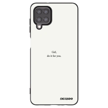 Picasee silikónový čierny obal pre Samsung Galaxy A12 A125F - Girl, do it for you